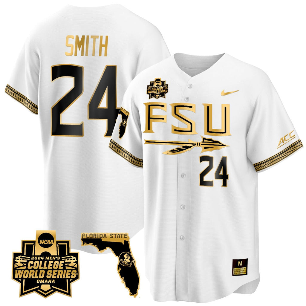 Men's Florida State Seminoles 2024 College World Series Vapor Premier Limited Jersey V2 - All Stitched