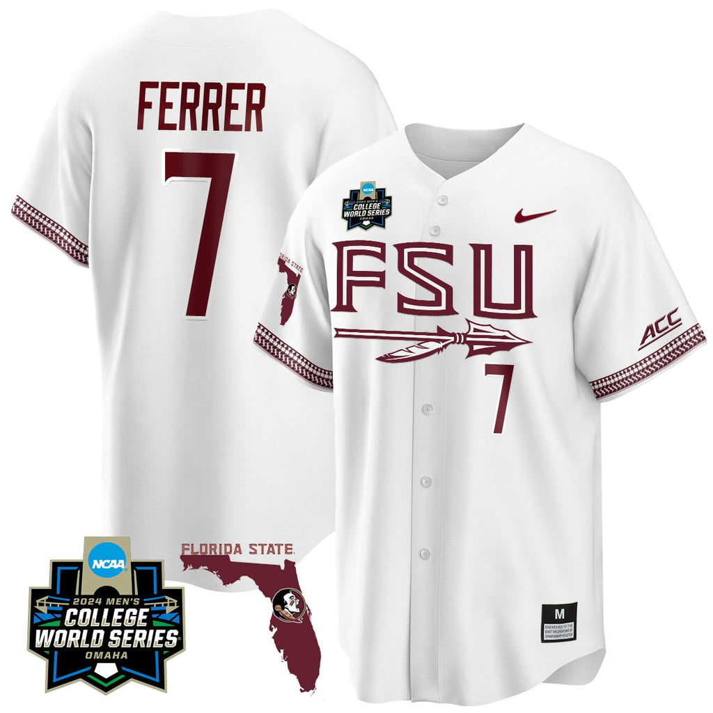 Men's Florida State Seminoles 2024 College World Series Vapor Premier Limited Jersey V2 - All Stitched