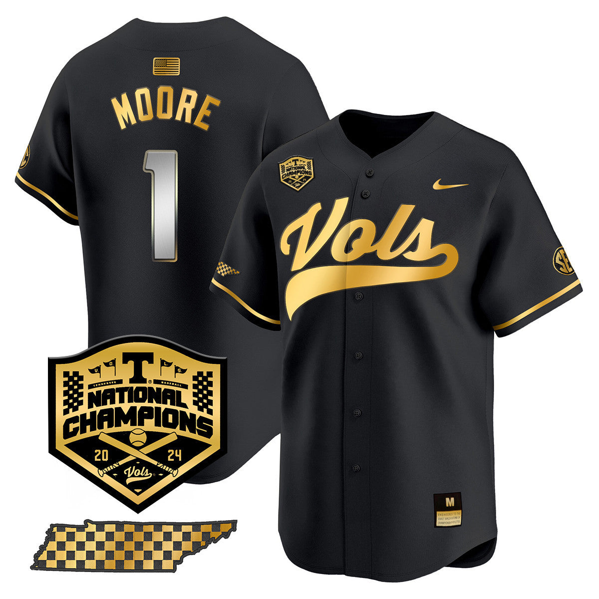 Women's Tennessee Volunteers 2024 National Champions Vapor Premier Limited Jersey - All Stitched