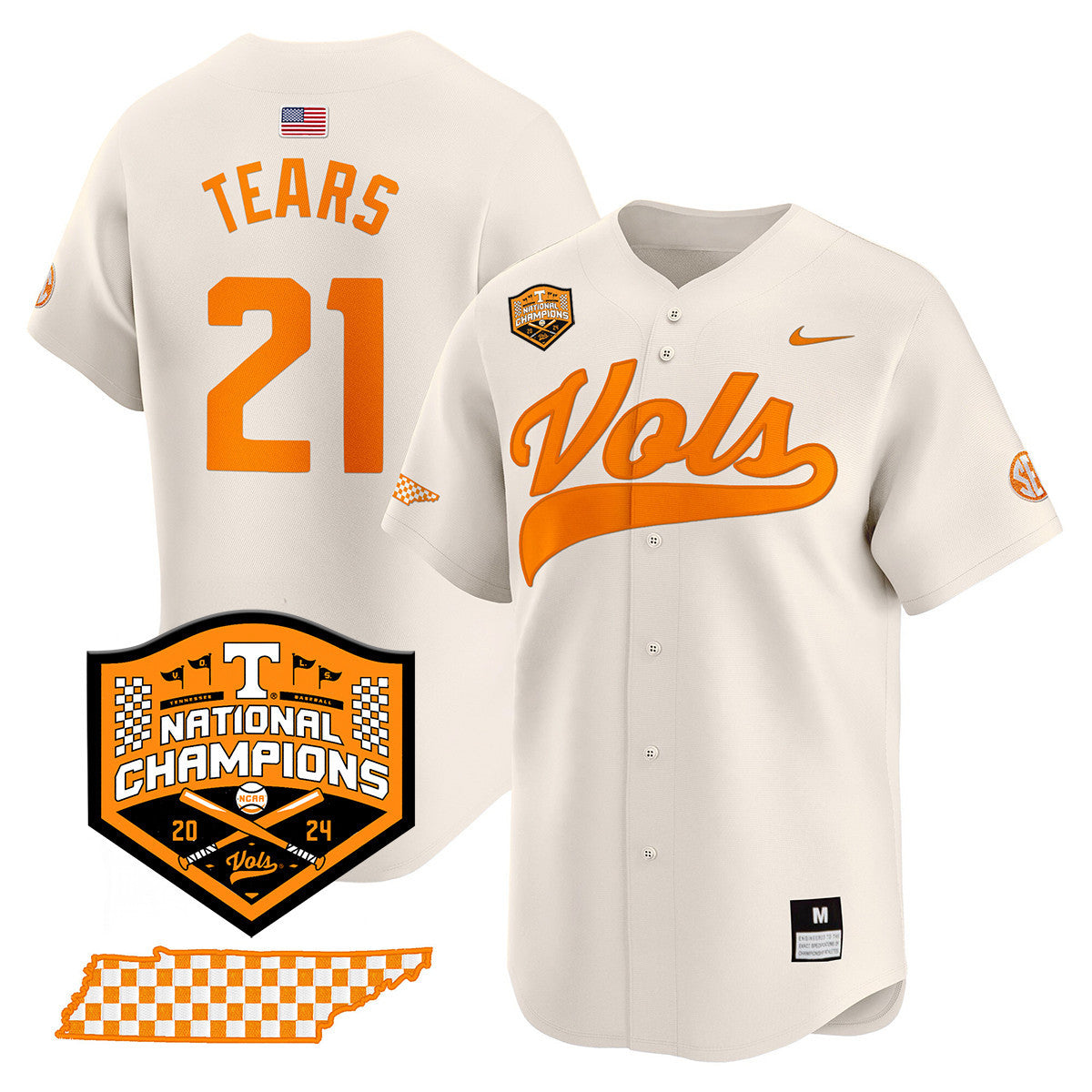 Women's Tennessee Volunteers 2024 National Champions Vapor Premier Limited Jersey - All Stitched