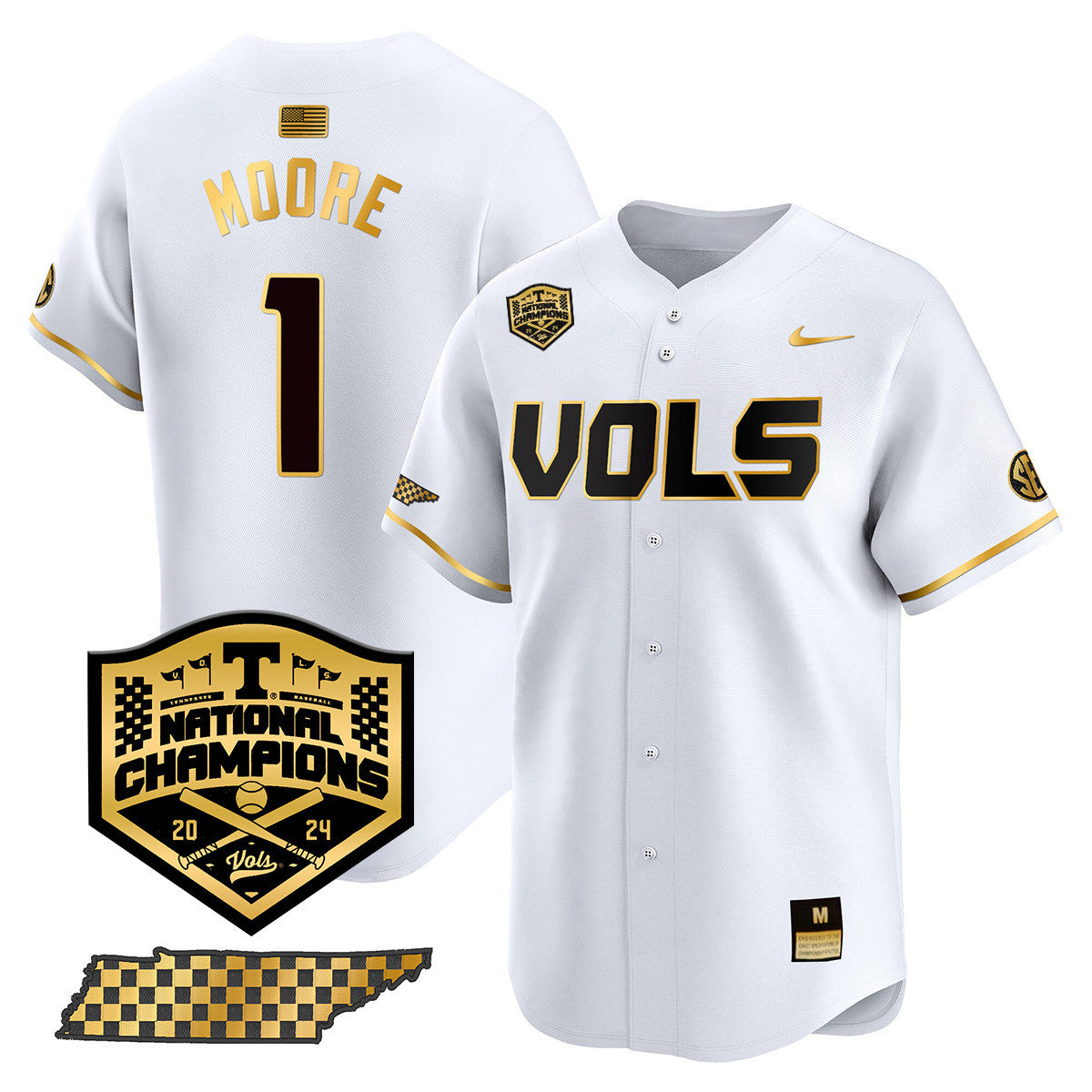Women's Tennessee Volunteers 2024 National Champions Vapor Premier Limited Jersey V1 - All Stitched