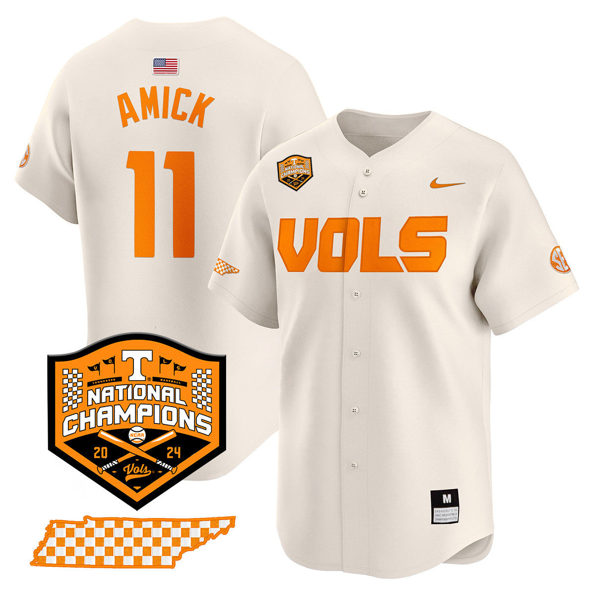 Women's Tennessee Volunteers 2024 National Champions Vapor Premier Limited Jersey V1 - All Stitched