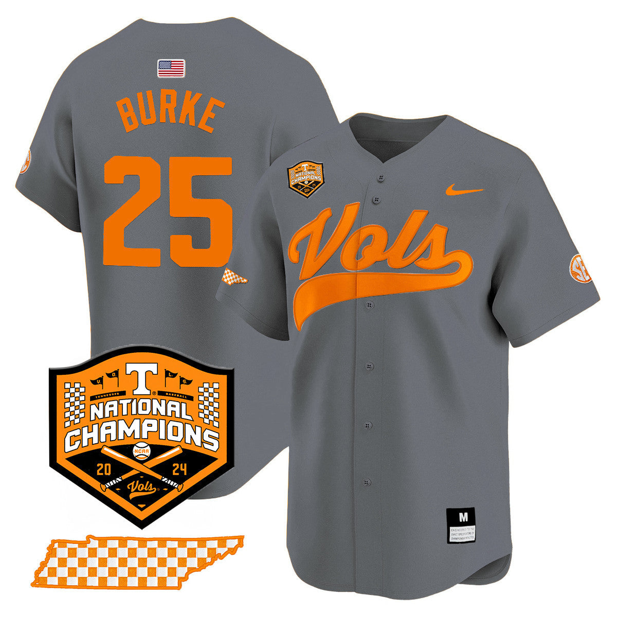 Women's Tennessee Volunteers 2024 National Champions Vapor Premier Limited Jersey - All Stitched