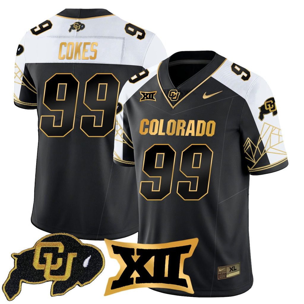 Men's Colorado Buffaloes 2024 Vapor Limited Gold Jersey N3 - All Stitched