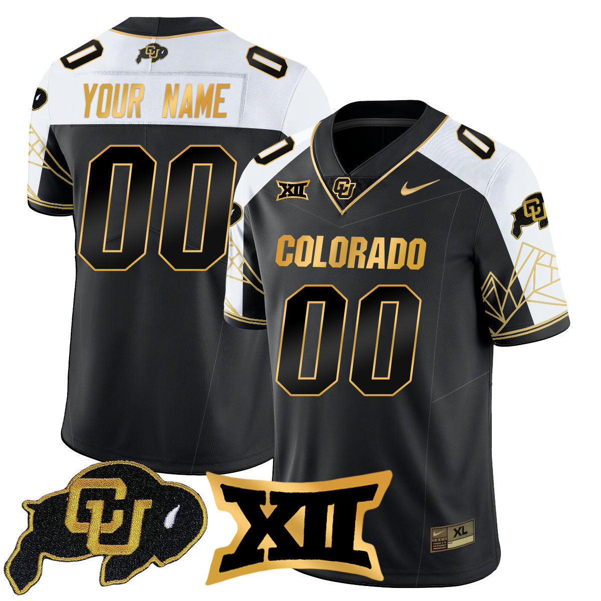 Women's Colorado Buffaloes 2024 Vapor Limited Gold Jersey N3 - All Stitched
