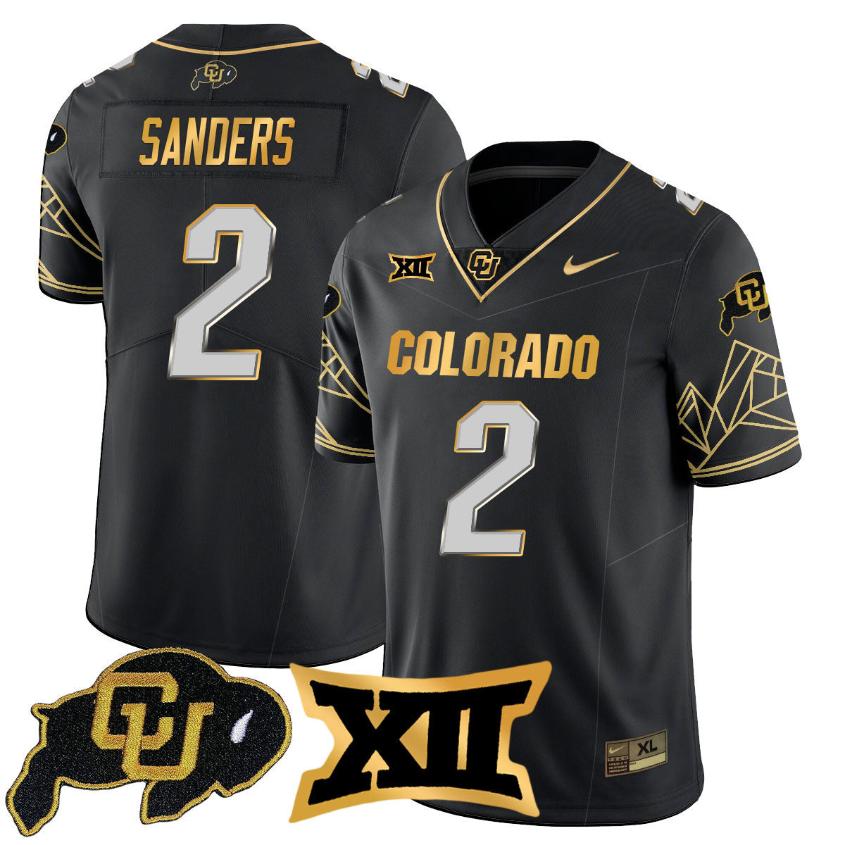 Women's Colorado Buffaloes 2024 Vapor Limited Gold Jersey N3 - All Stitched