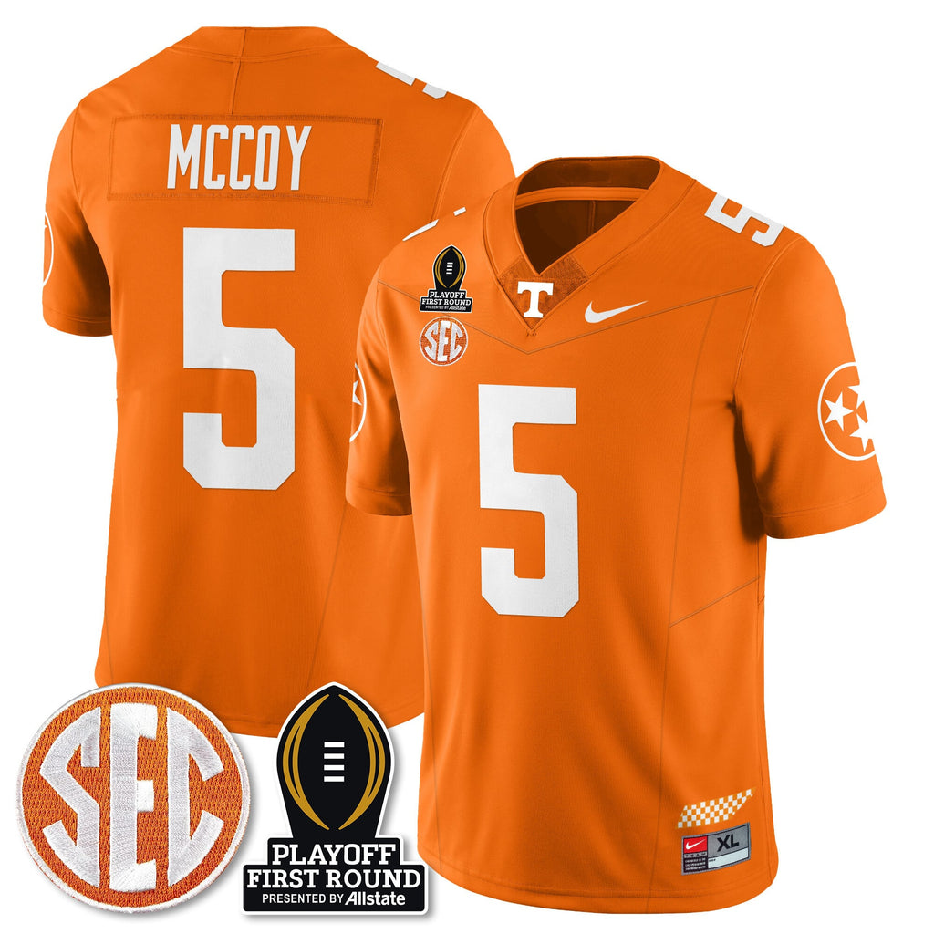 Men's Tennessee Volunteers Football Jersey - Playoff First Round Patch - All Stitched