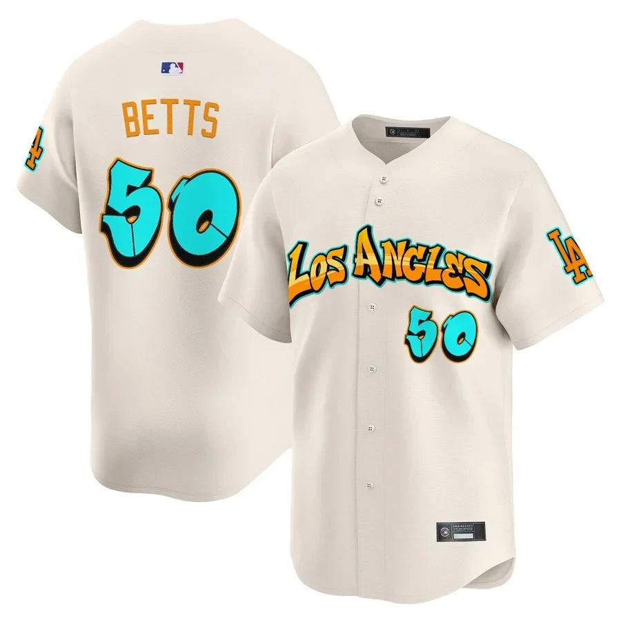 Men's Los Angeles Dodgers 'Graffiti Street Style Edition' Vapor Premier Limited Jersey - All Stitched