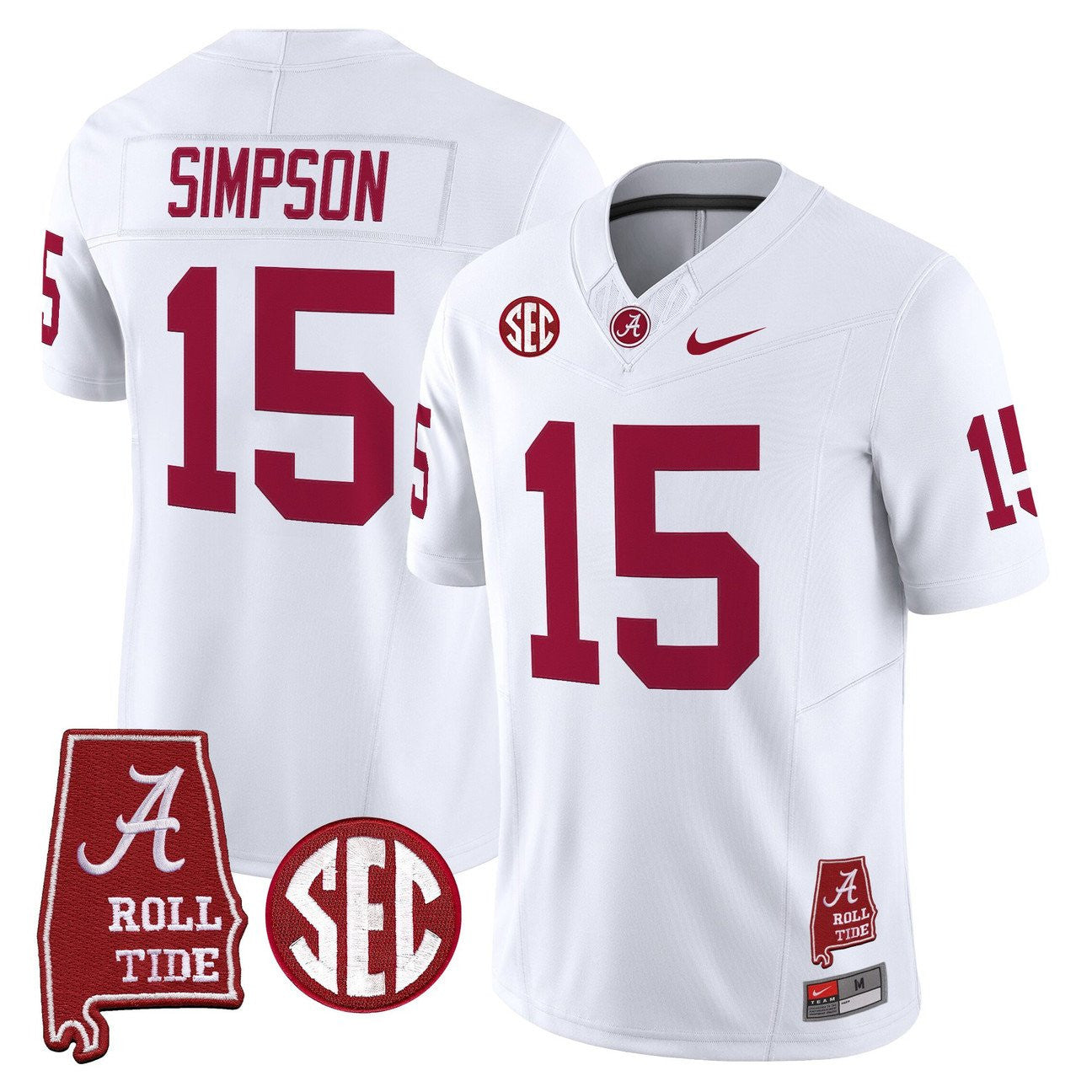 Women's Alabama Crimson Tide Throwback Vapor Limited Jersey - Alabama Map - All Stitched