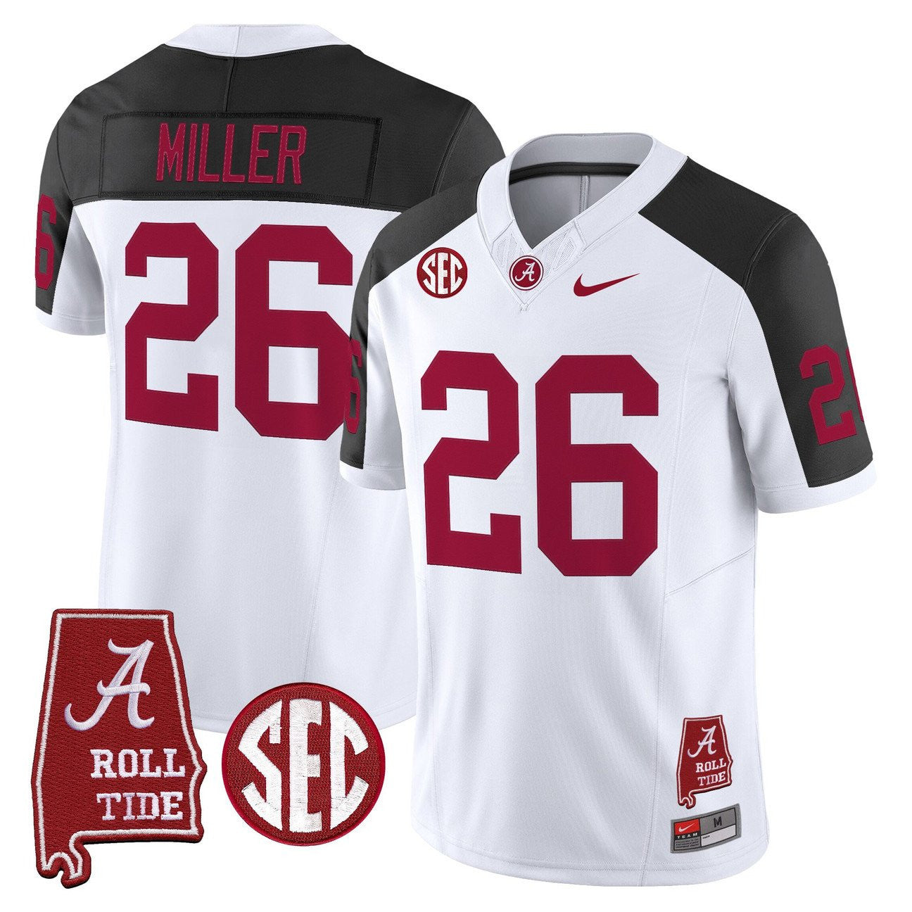 Women's Alabama Crimson Tide Throwback Vapor Limited Jersey - Alabama Map - All Stitched