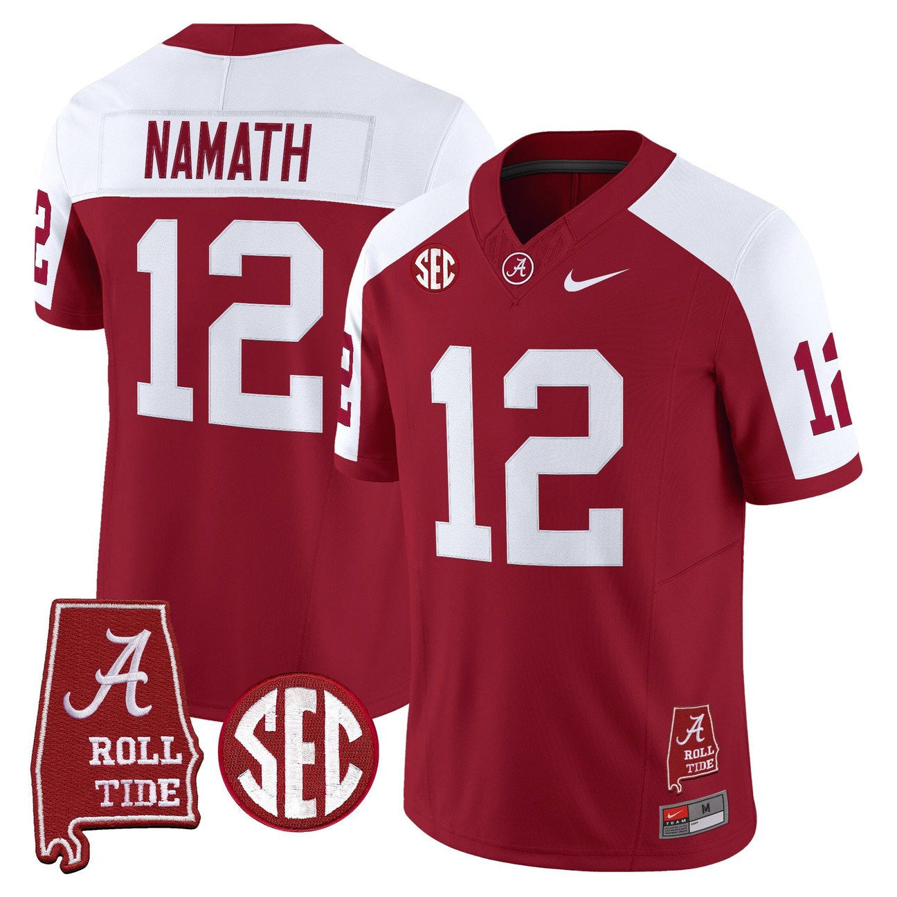 Women's Alabama Crimson Tide Throwback Vapor Limited Jersey - Alabama Map - All Stitched