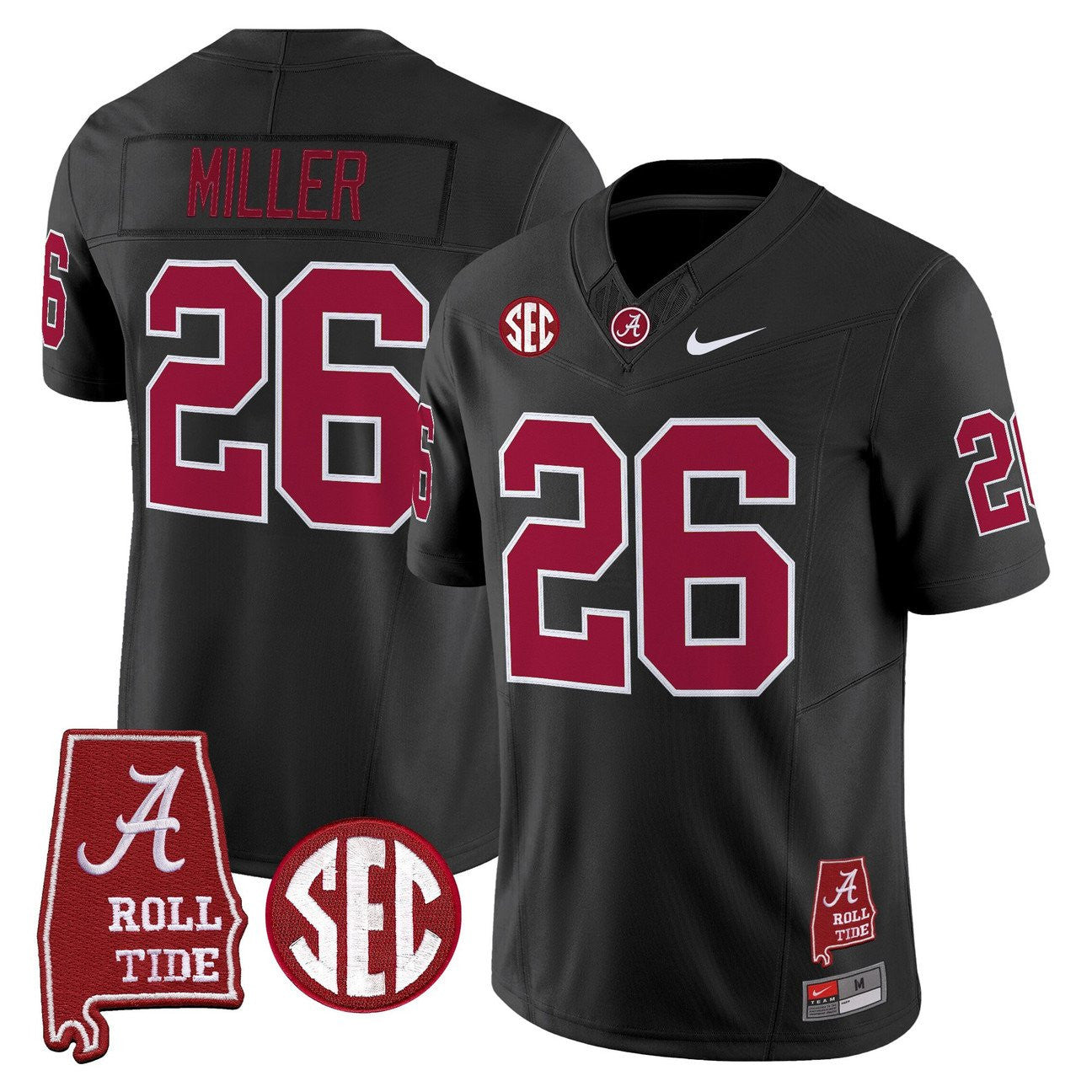Women's Alabama Crimson Tide Throwback Vapor Limited Jersey - Alabama Map - All Stitched