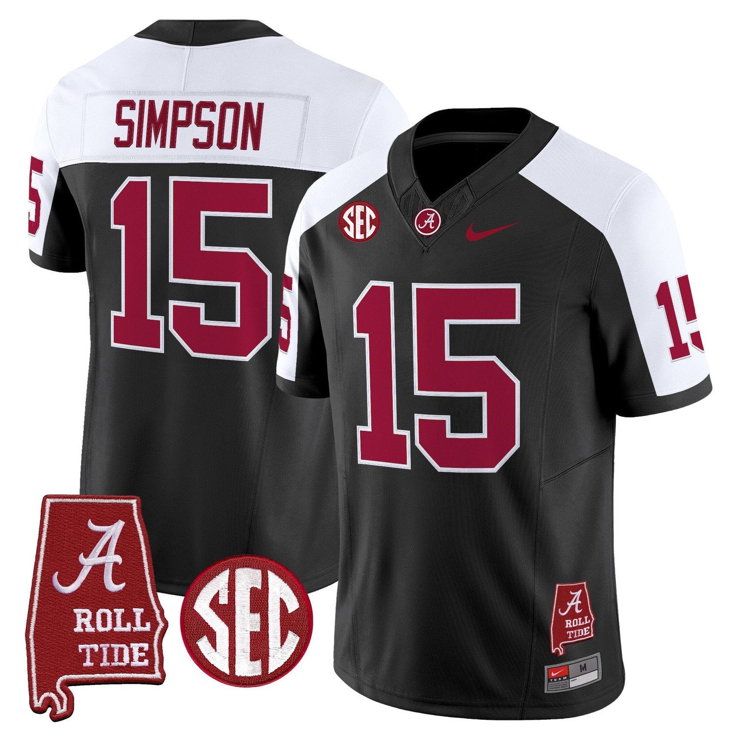 Women's Alabama Crimson Tide Throwback Vapor Limited Jersey - Alabama Map - All Stitched
