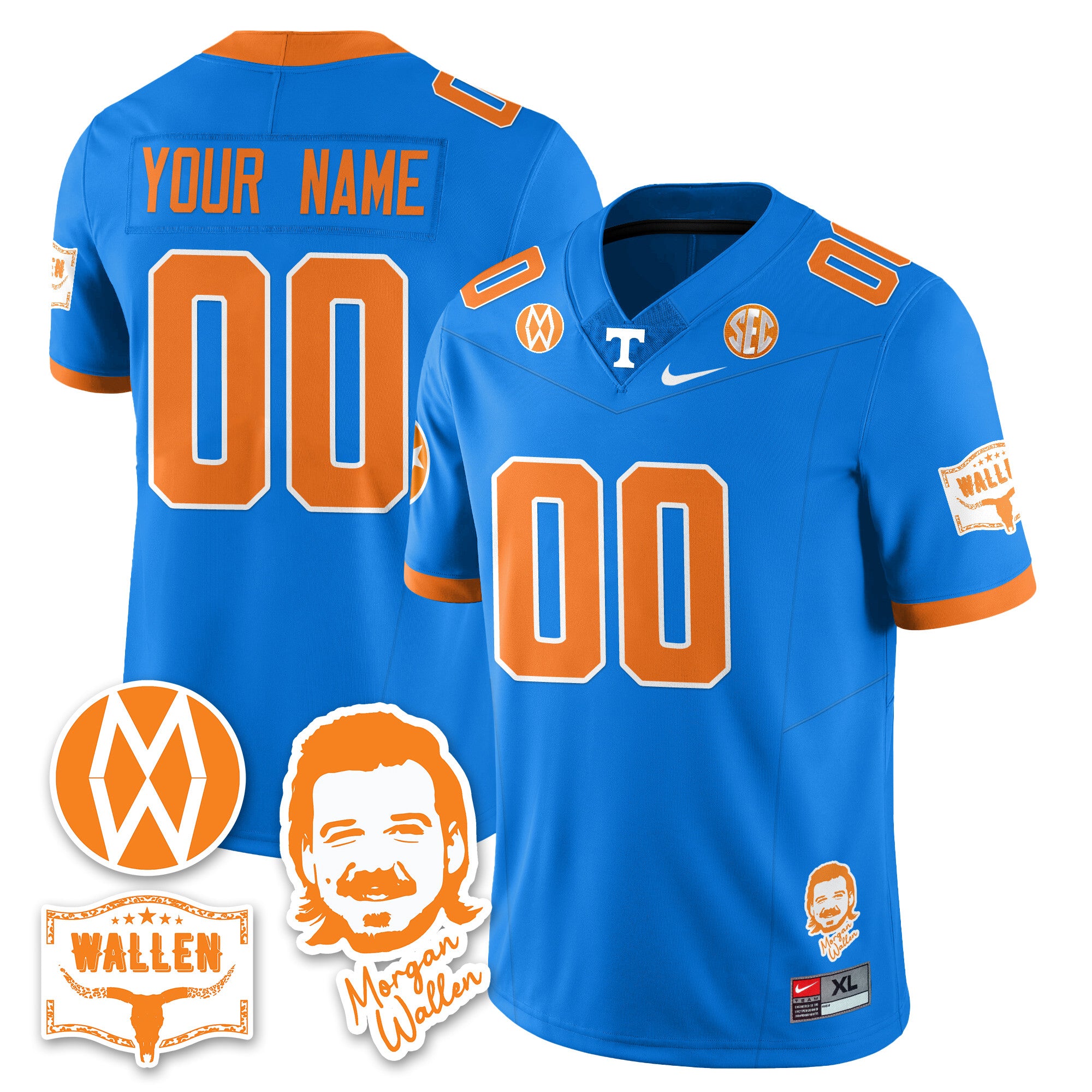 Women's Tennessee Volunteers Morgan Wallen 2025 Jersey - All Stitched