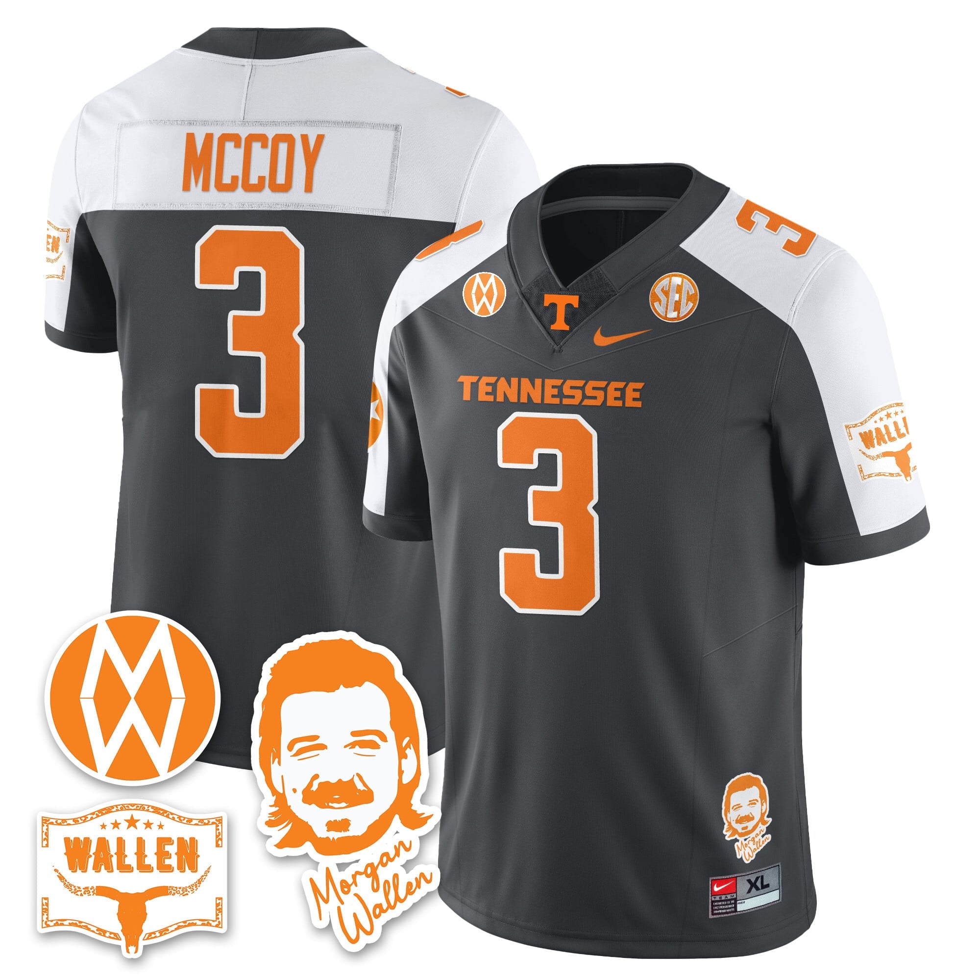 Women's Tennessee Volunteers Morgan Wallen 2025 Jersey - All Stitched