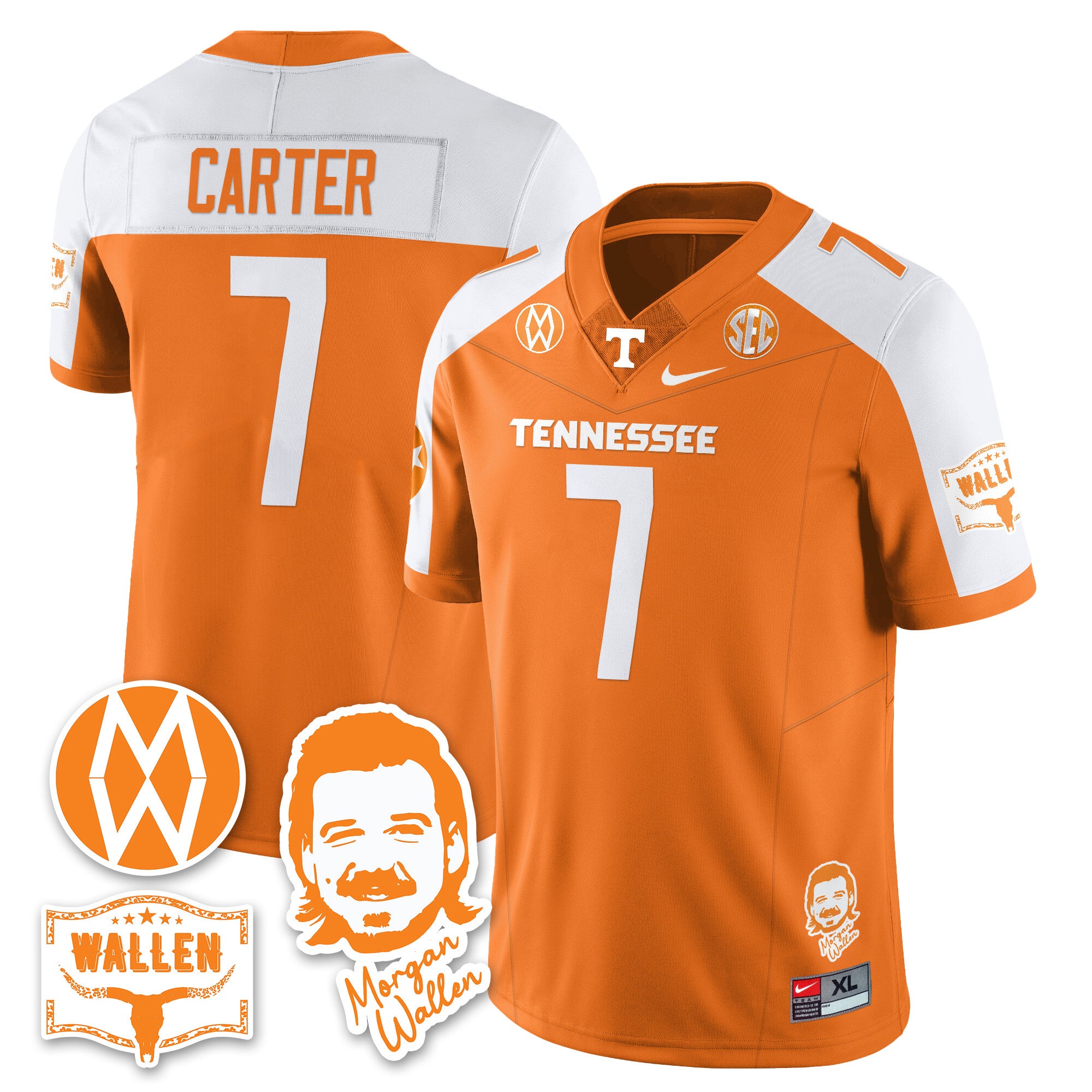 Women's Tennessee Volunteers Morgan Wallen 2025 Jersey - All Stitched