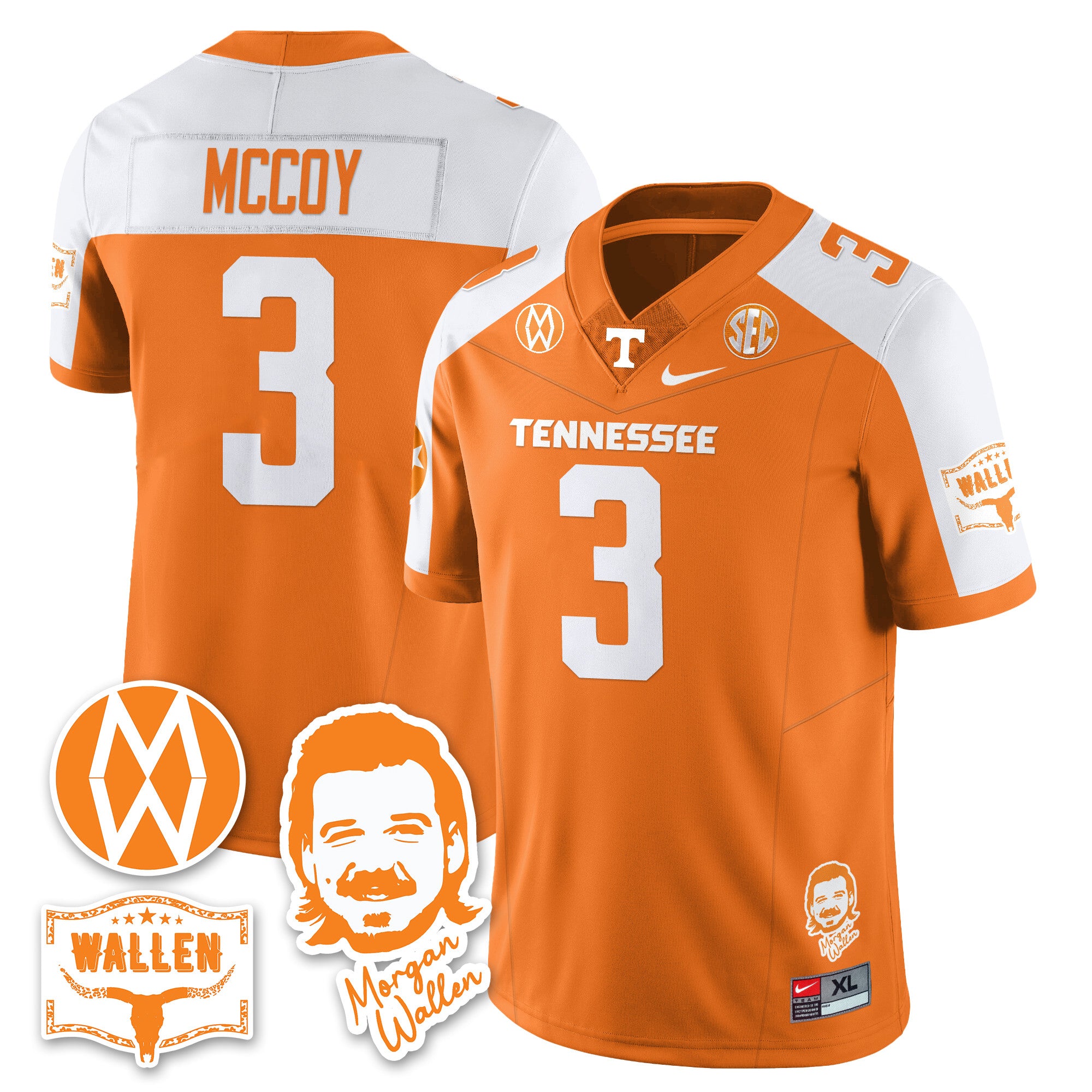 Women's Tennessee Volunteers Morgan Wallen 2025 Jersey - All Stitched