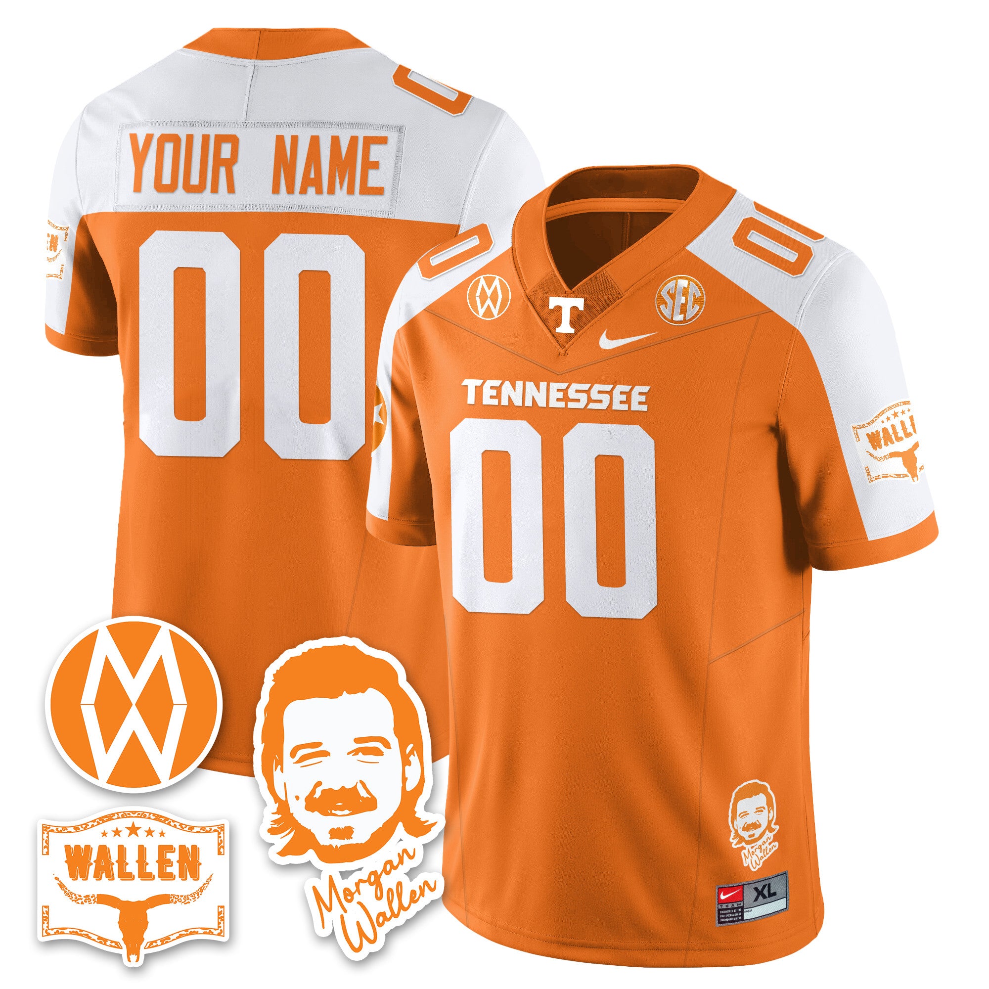 Women's Tennessee Volunteers Morgan Wallen 2025 Jersey - All Stitched