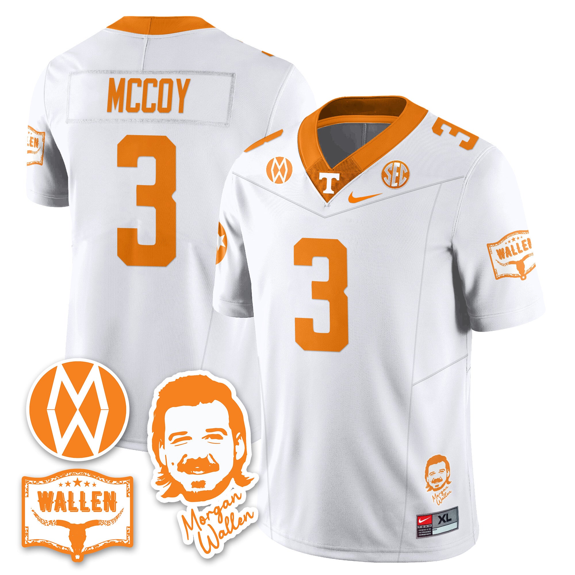 Women's Tennessee Volunteers Morgan Wallen 2025 Jersey - All Stitched