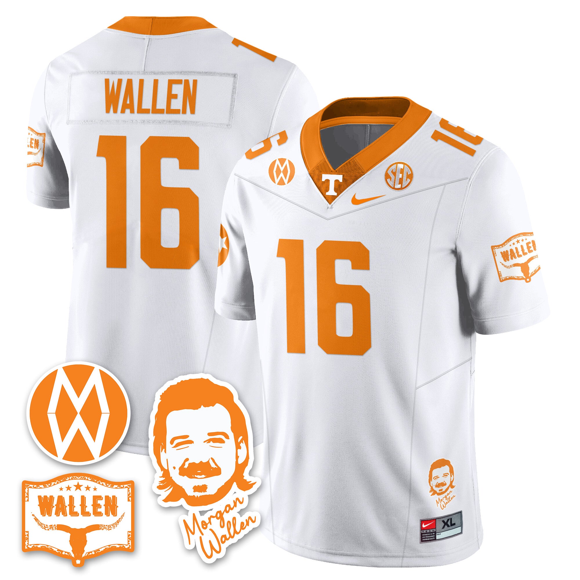 Women's Tennessee Volunteers Morgan Wallen 2025 Jersey - All Stitched