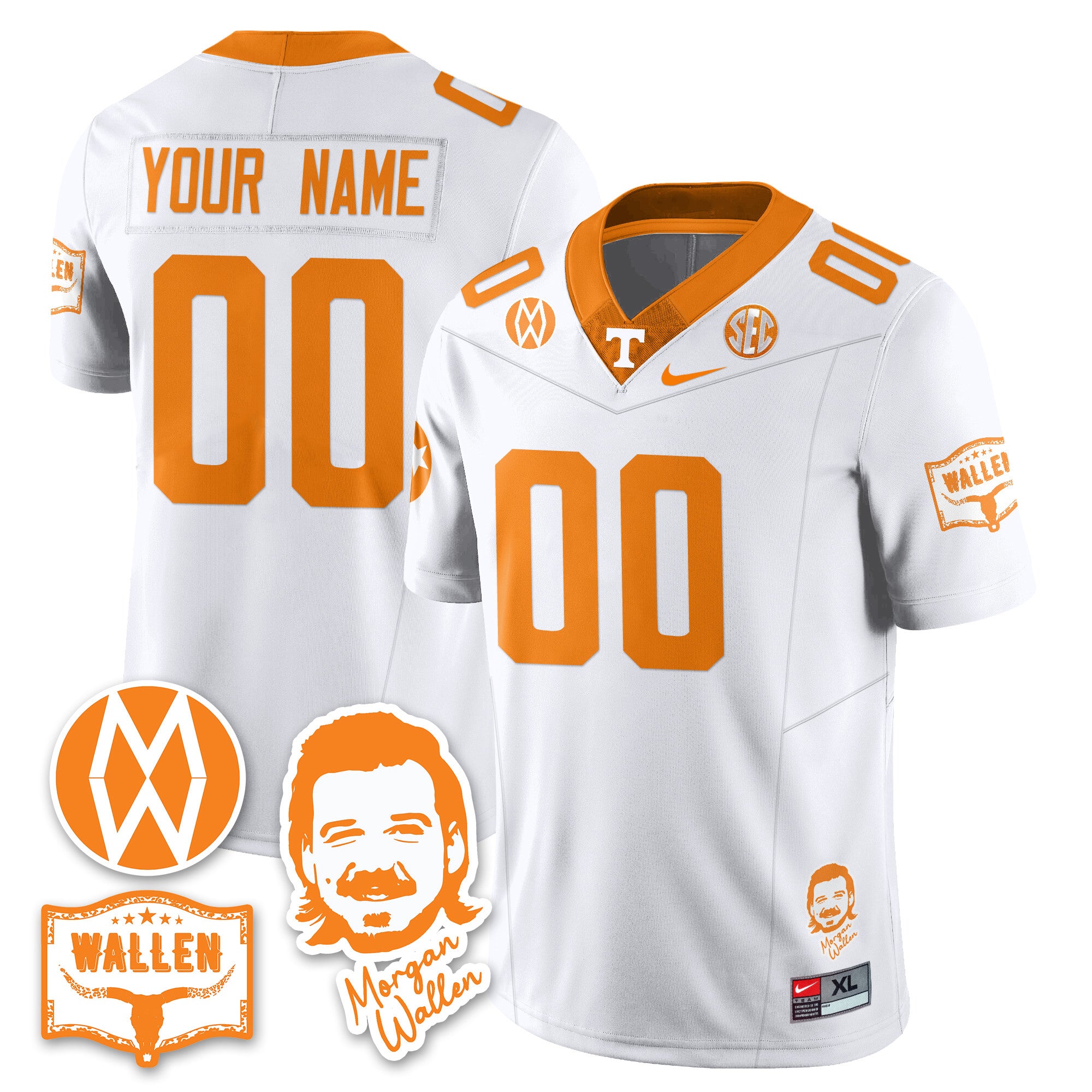 Women's Tennessee Volunteers Morgan Wallen 2025 Jersey - All Stitched