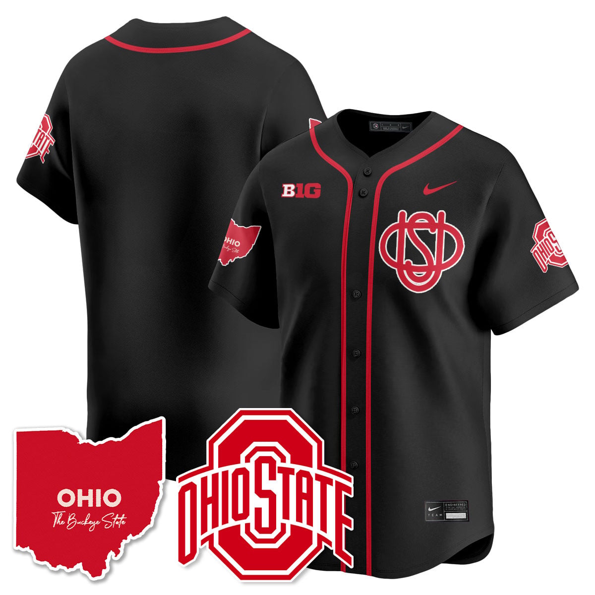 Women's Ohio State Buckeyes 2025 Wordmark Jersey - All Stitched