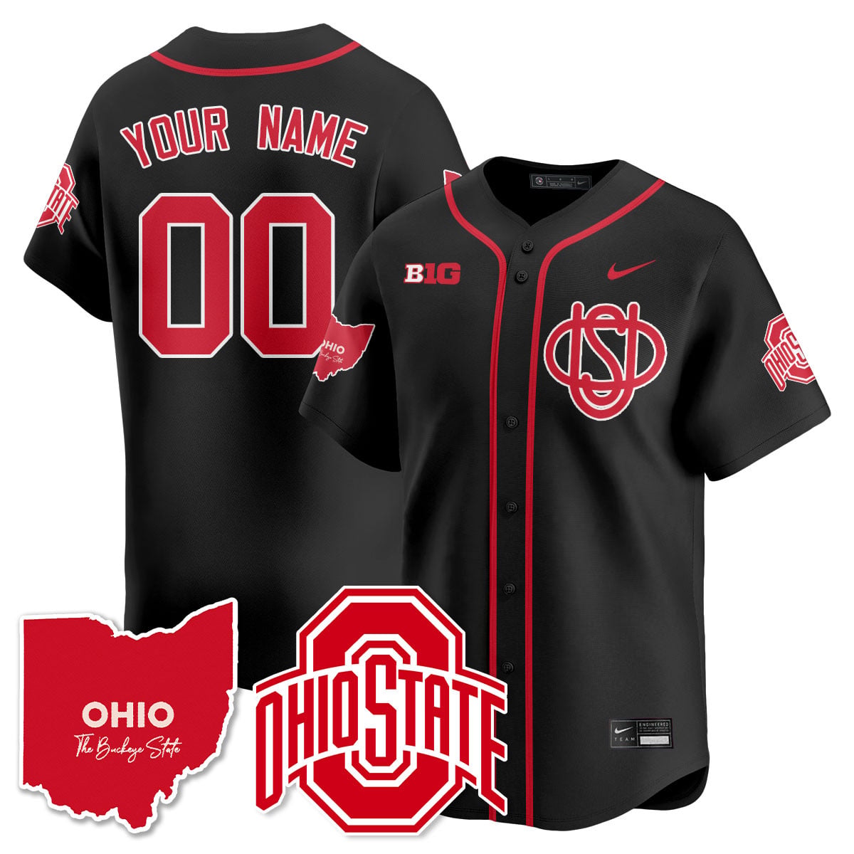 Women's Ohio State Buckeyes 2025 Wordmark Jersey - All Stitched
