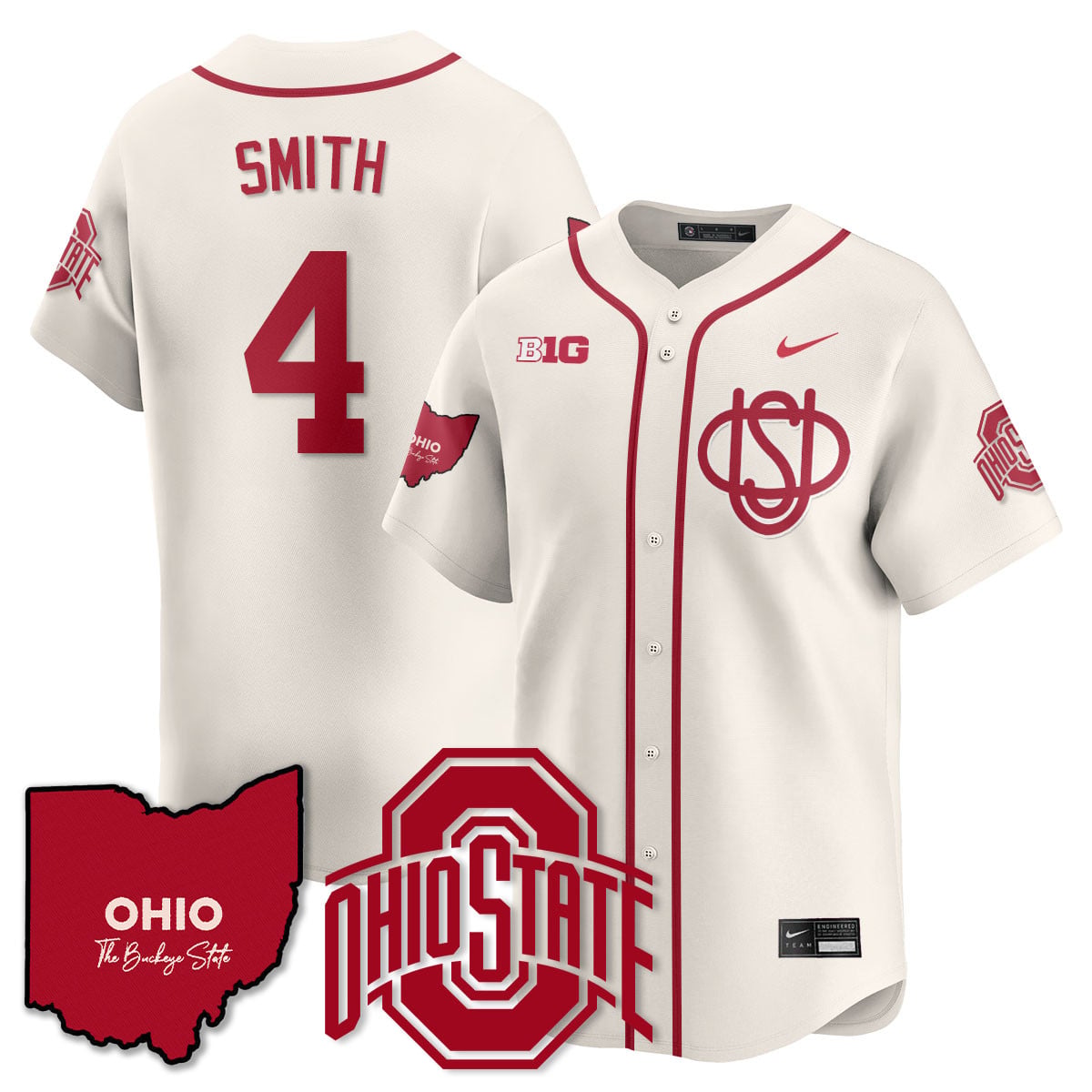 Women's Ohio State Buckeyes 2025 Wordmark Jersey - All Stitched