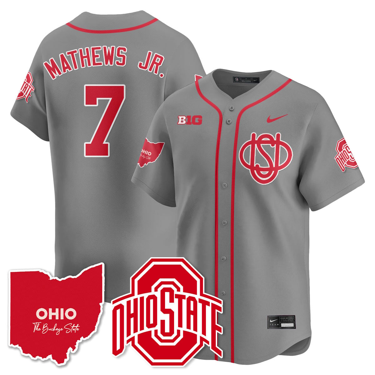 Women's Ohio State Buckeyes 2025 Wordmark Jersey - All Stitched