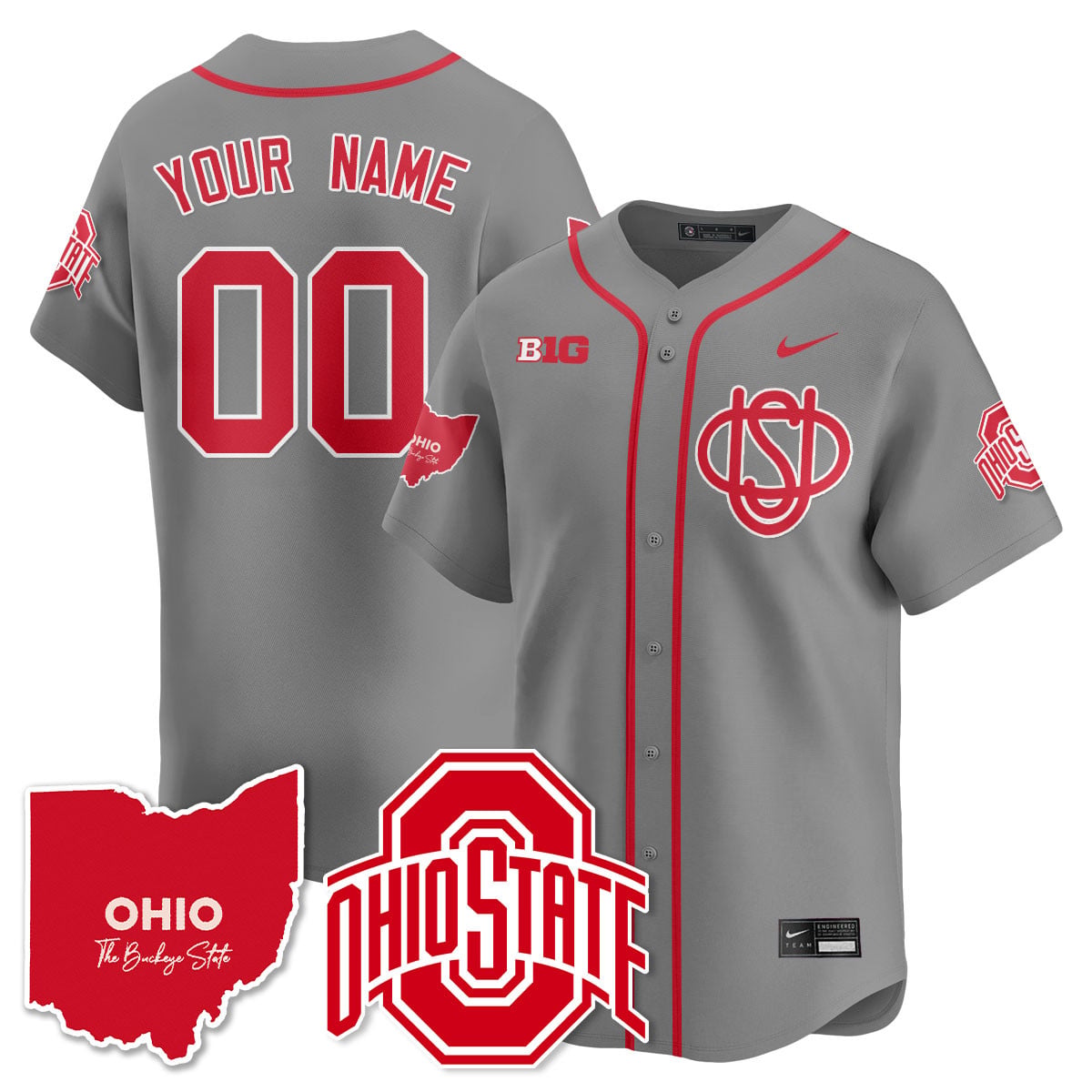 Women's Ohio State Buckeyes 2025 Wordmark Jersey - All Stitched