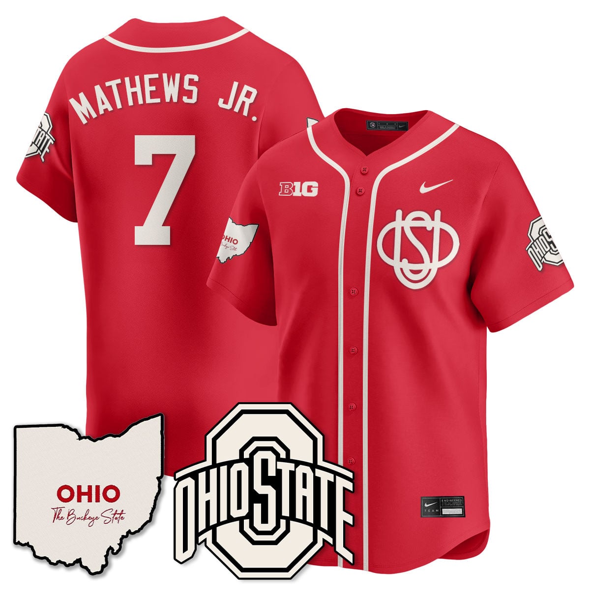 Women's Ohio State Buckeyes 2025 Wordmark Jersey - All Stitched