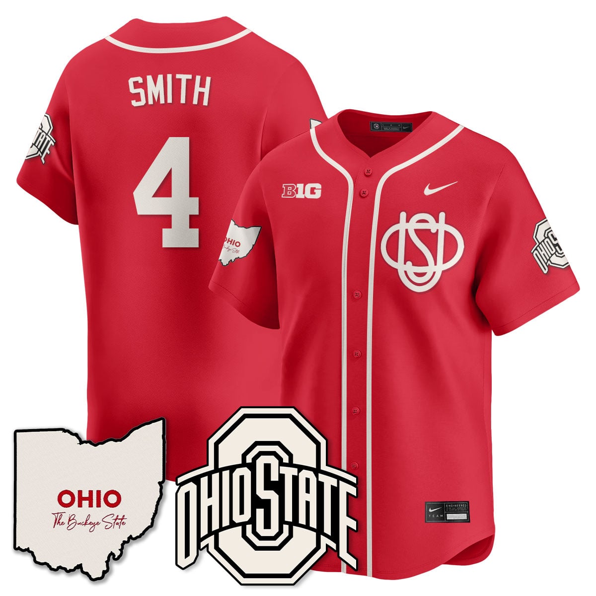 Women's Ohio State Buckeyes 2025 Wordmark Jersey - All Stitched