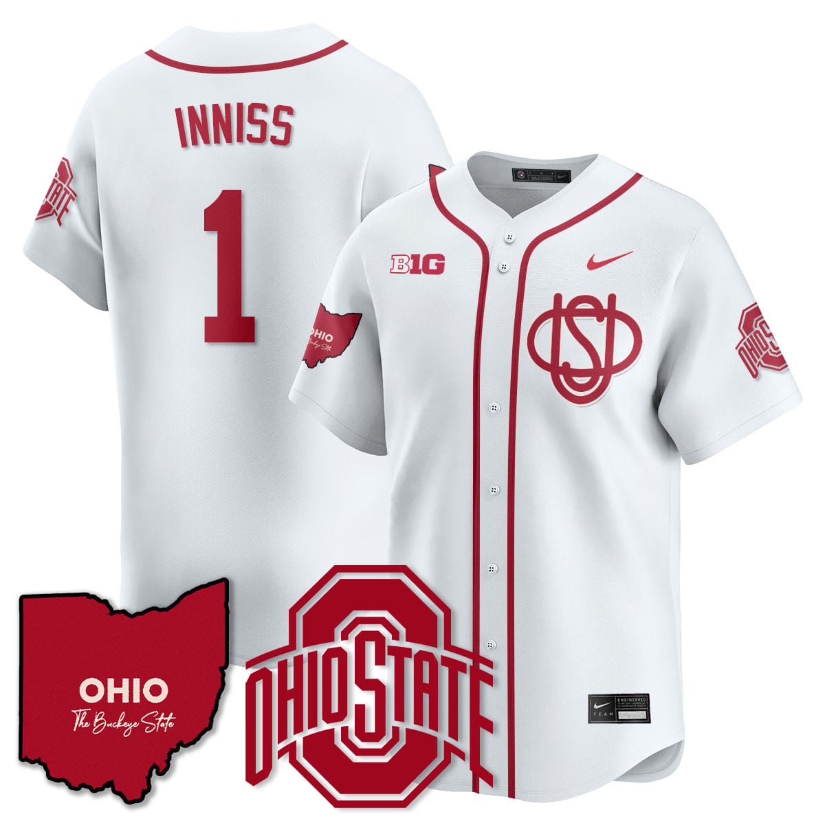Women's Ohio State Buckeyes 2025 Wordmark Jersey - All Stitched