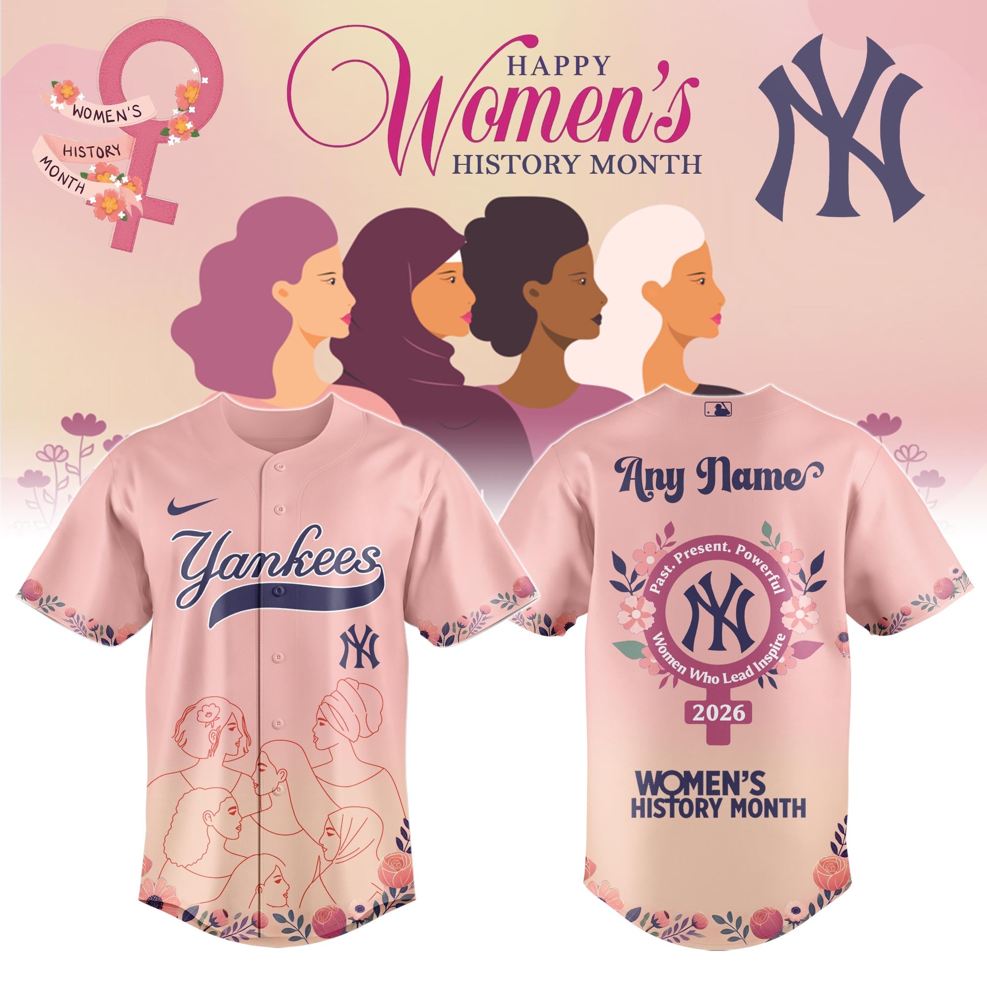.NY Yankees special Women’s History Month Limited Edition Jersey
