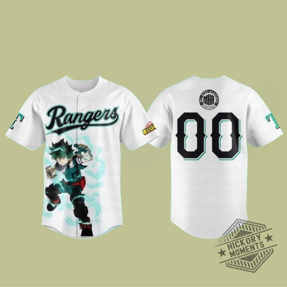 Texas Rangers My Hero Academia Night 2026 Celebration Personalized Baseball Jersey