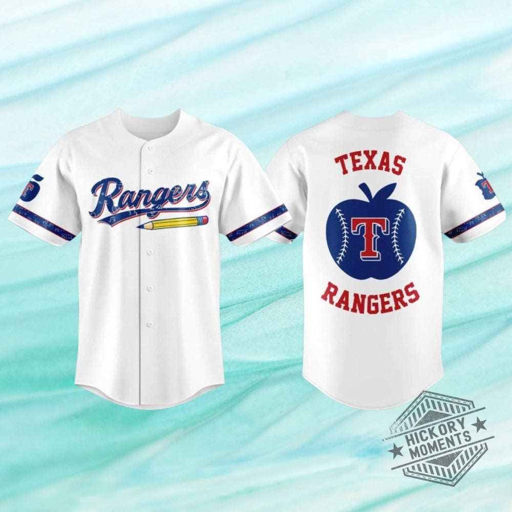 Texas Rangers Teacher Appreciation Night 2026 Personalized White Baseball Jersey