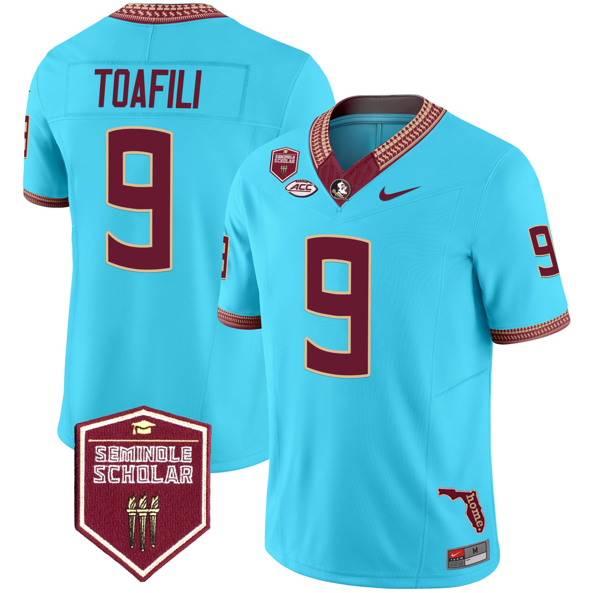 Men's Florida State Seminoles 2025 Seminole Scholar Patch Vapor Limited Jersey - All Stitched