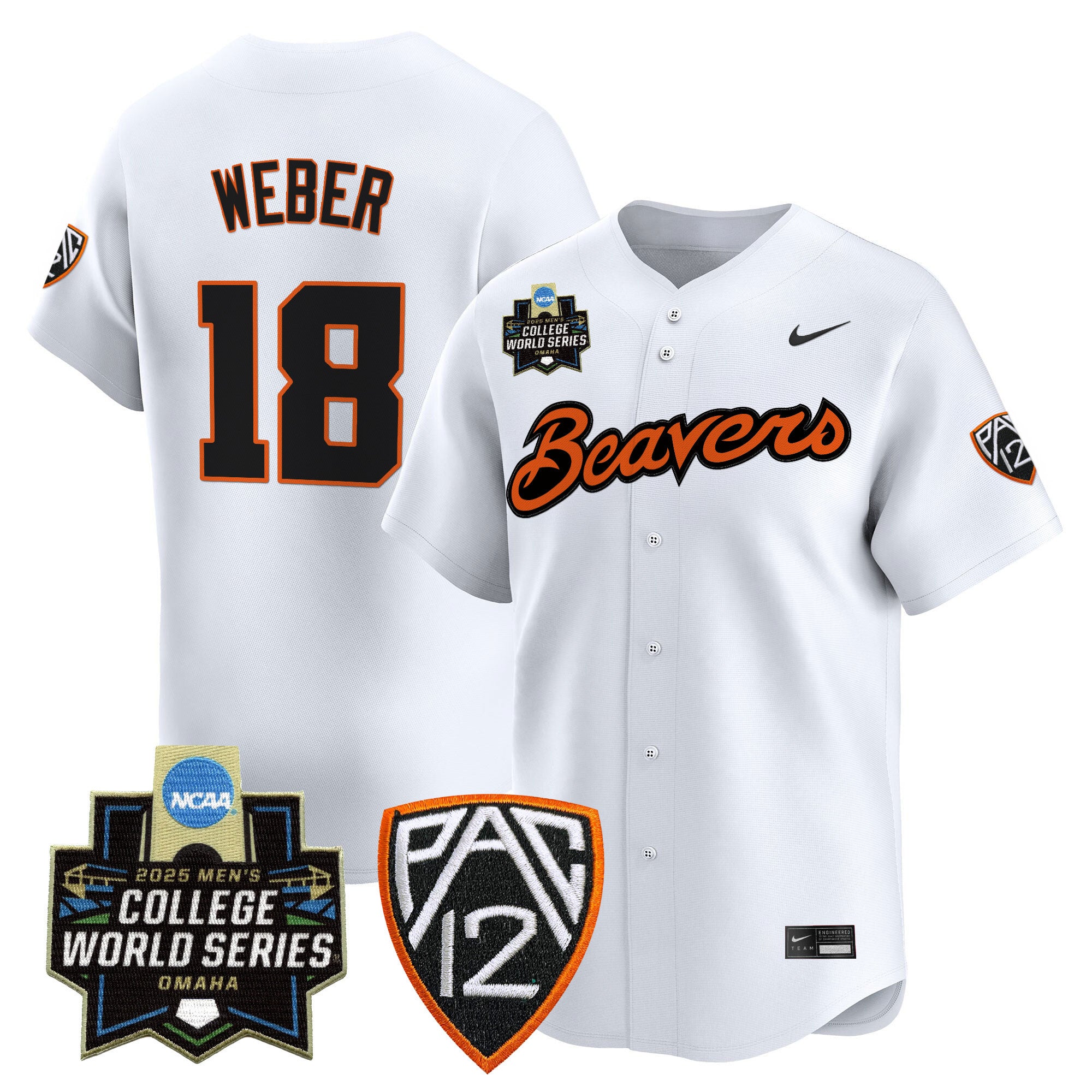 Youth's Oregon State Beavers 2025 World Series Vapor Premier Limited Jersey - All Stitched