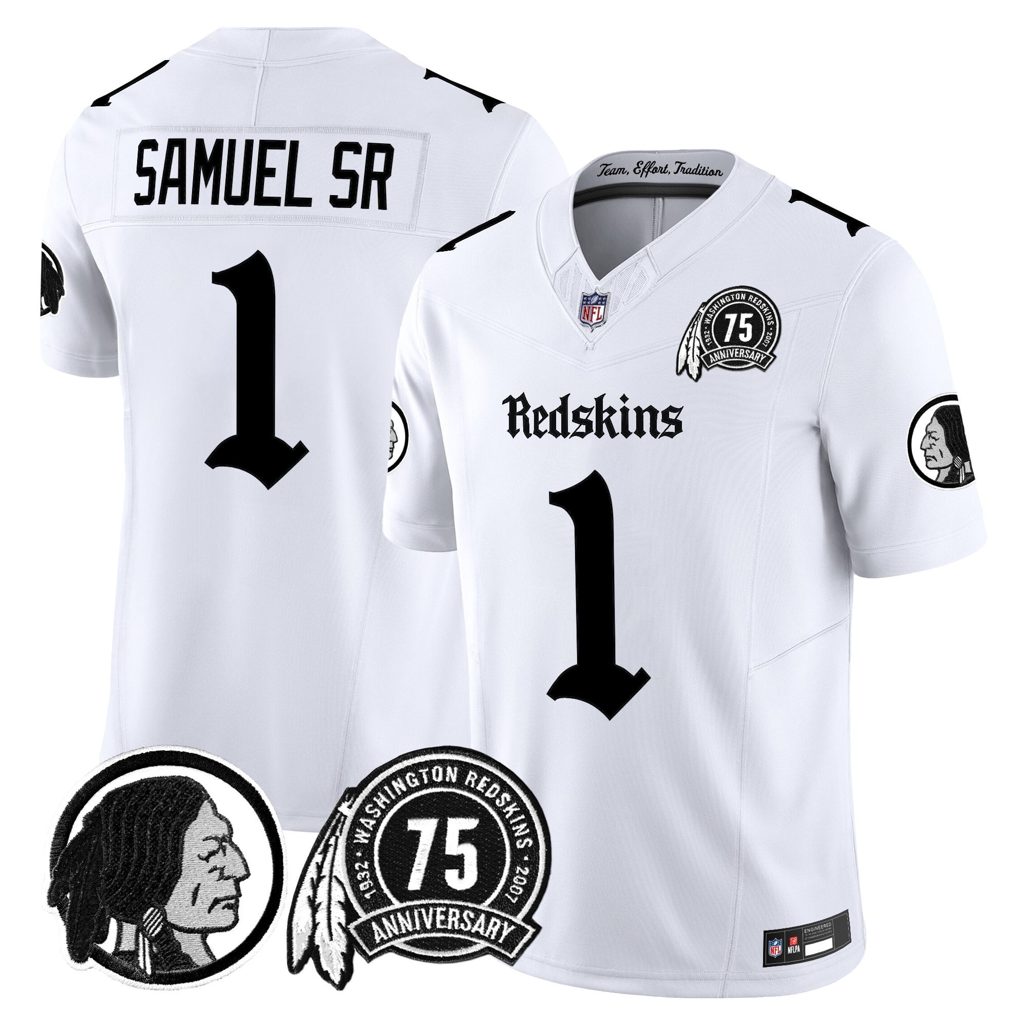 Men's Washington Redskins 'Gothic Capital Edition' Vapor Limited Jersey - All Stitched