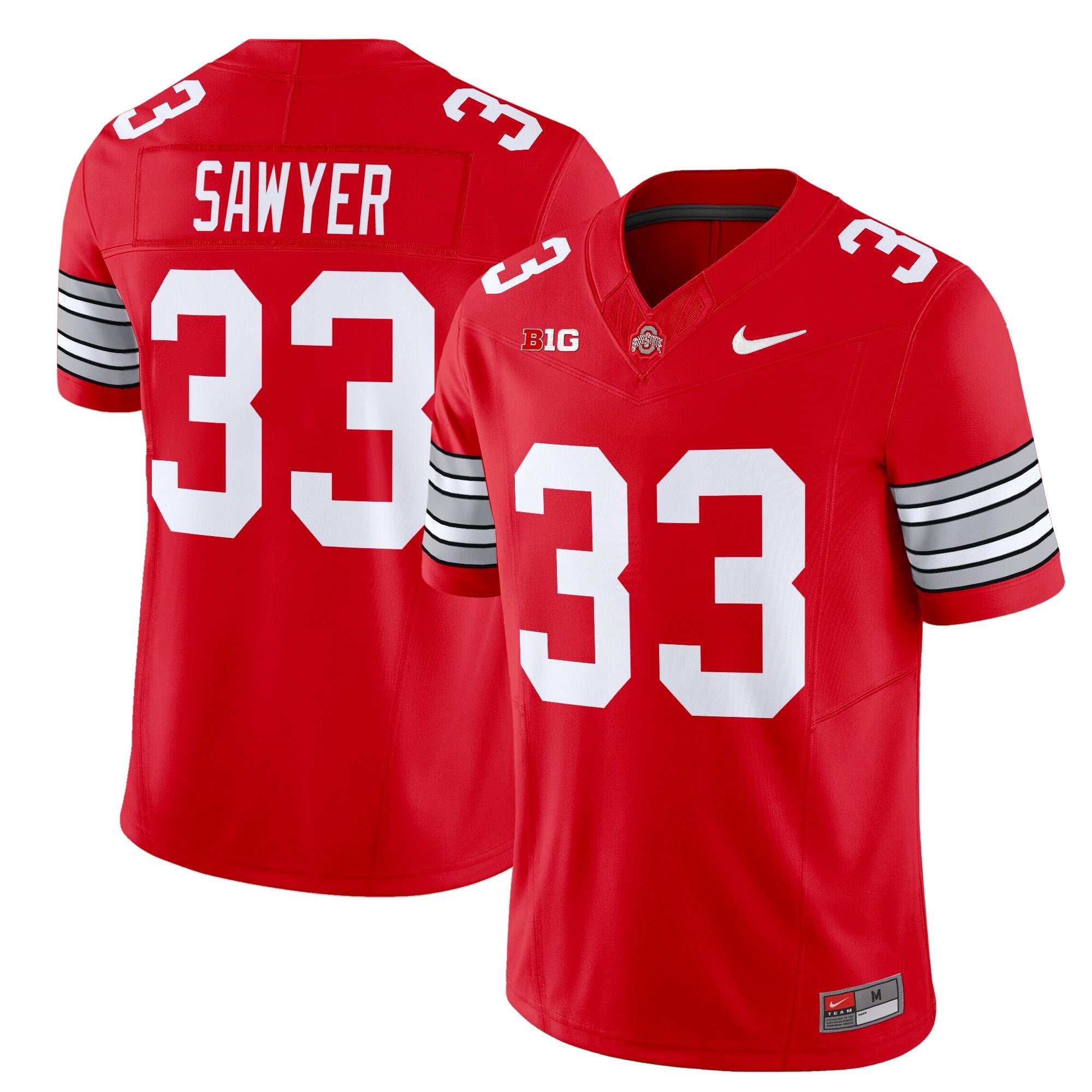 Women's Ohio State Buckeyes 'Heritage Stripe' 2025/26 Vapor Limited Jersey - All Stitched