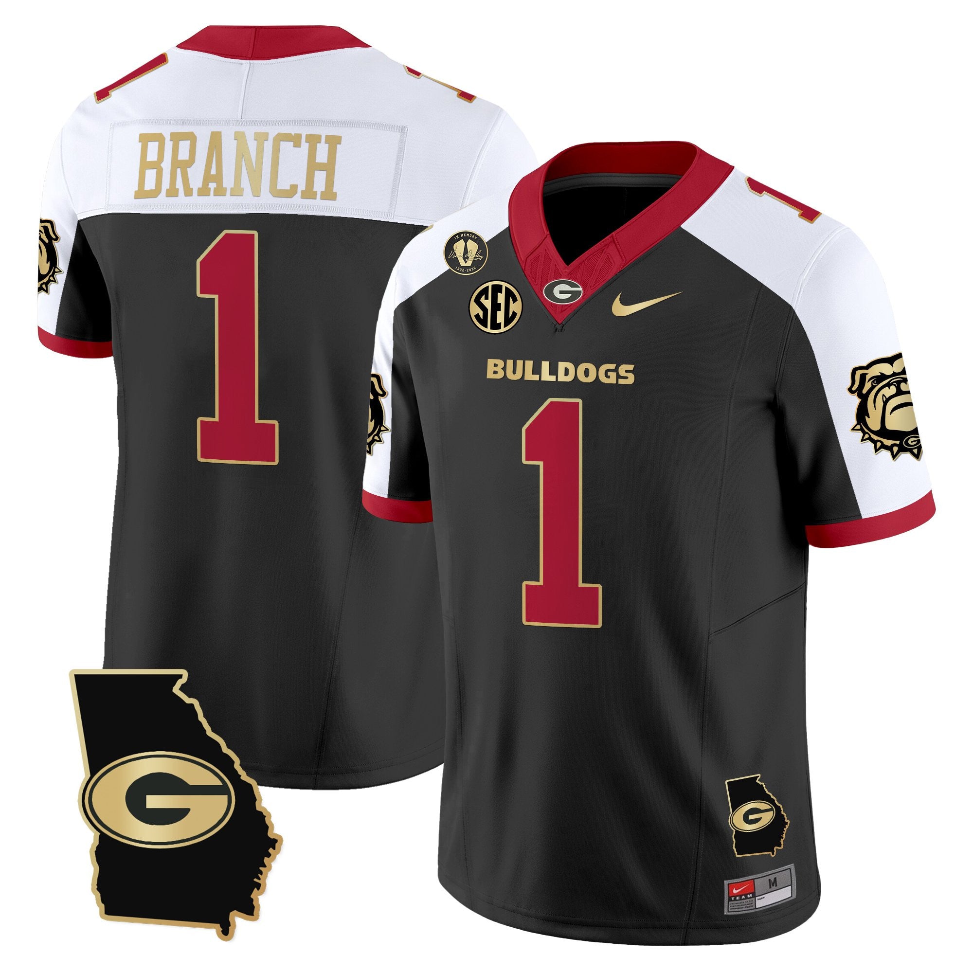 Women's Georgia Bulldogs 2025 Georgia Map & Vince Dooley Patch Vapor Limited Jersey - All Stitched