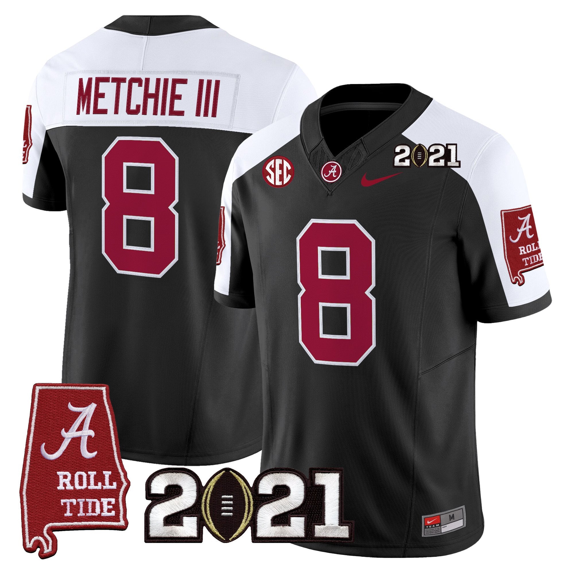 Women's Alabama Crimson Tide '2021 CFP National Championship' Vapor Limited Jersey - Alabama Map - All Stitched