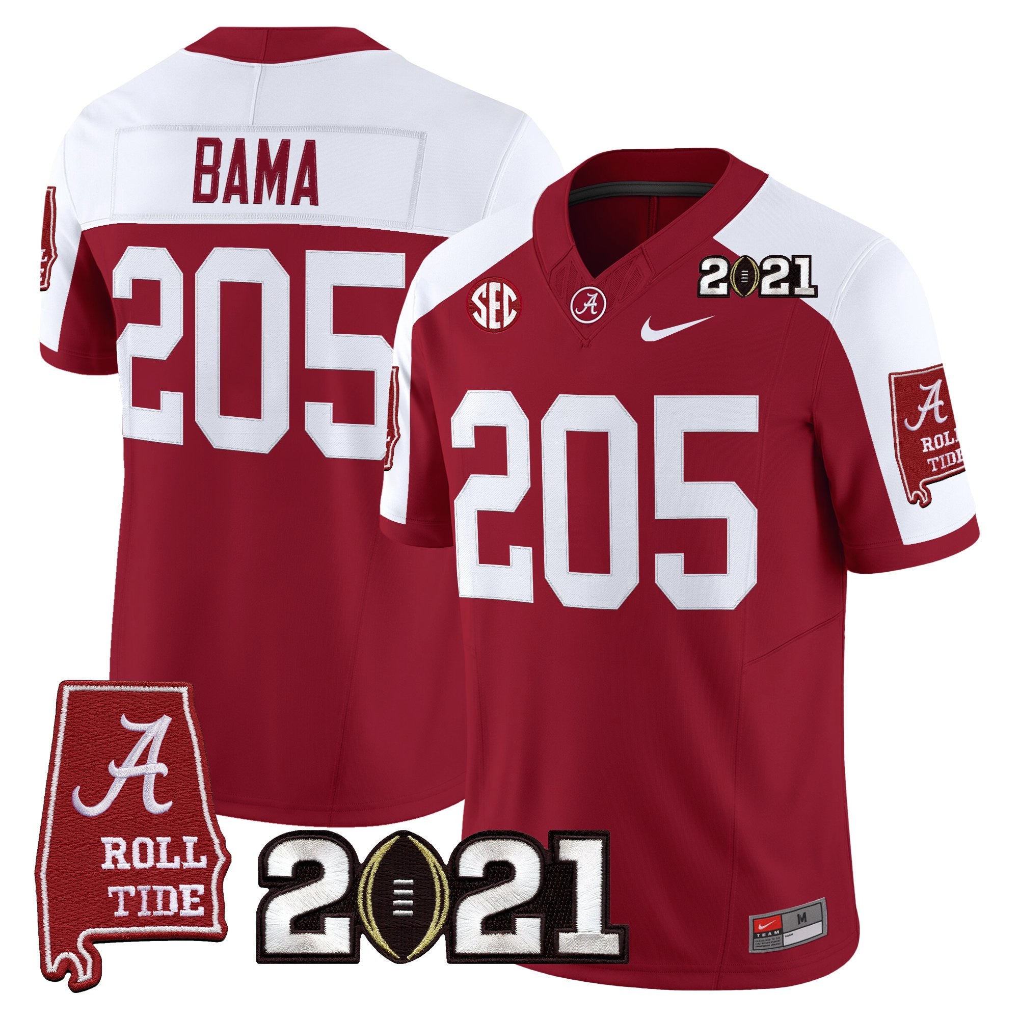 Women's Alabama Crimson Tide '2021 CFP National Championship' Vapor Limited Jersey - Alabama Map - All Stitched