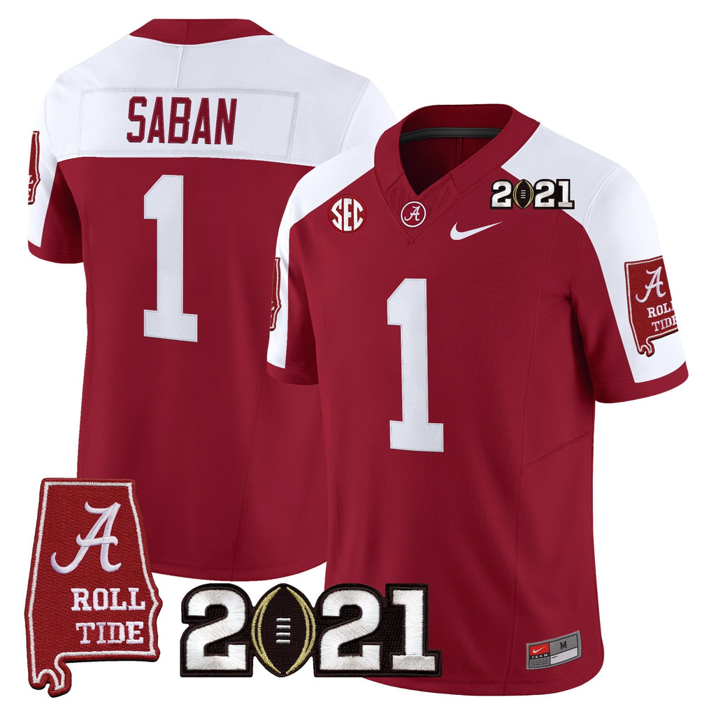 Women's Alabama Crimson Tide '2021 CFP National Championship' Vapor Limited Jersey - Alabama Map - All Stitched