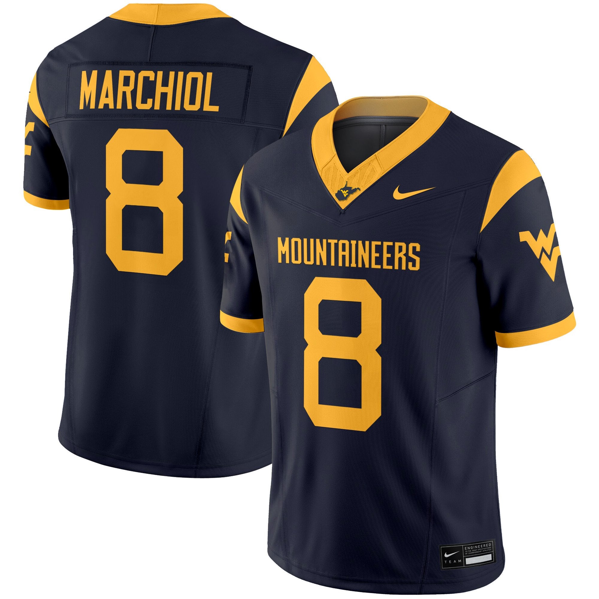 Women's West Virginia Mountaineers 2025 Vapor Limited Jersey - All Stitched