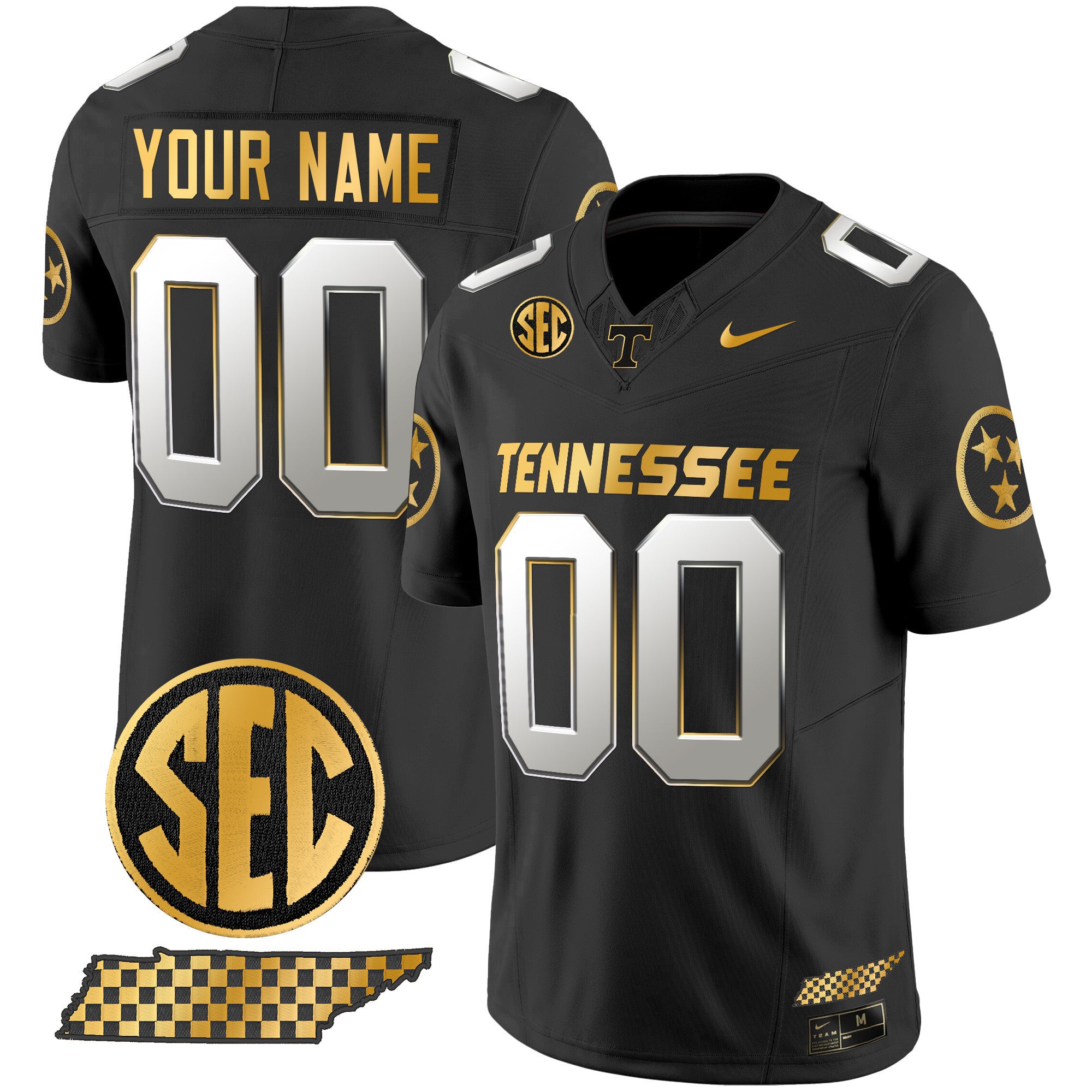 Tennessee Volunteers 2024 Gold Vapor Premier Limited Custom Jersey - All Stitched