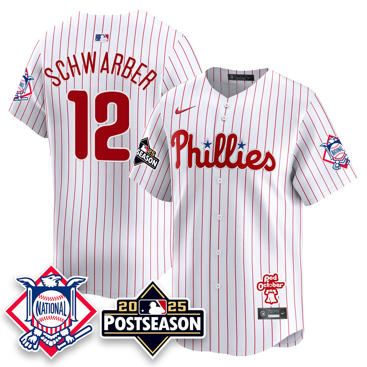 Youth's Philadelphia Phillies 2025 Postseason Jersey - All Stitched