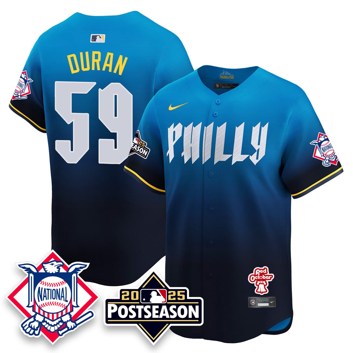 Youth's Philadelphia Phillies 2025 Postseason Jersey - All Stitched