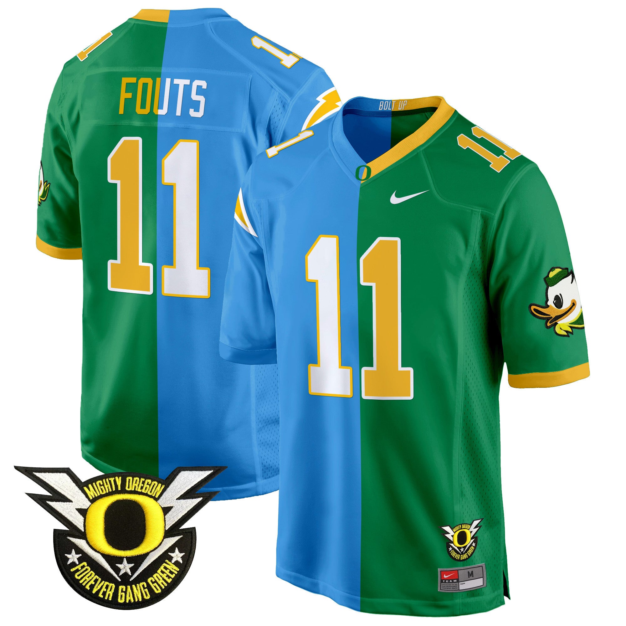Oregon Ducks Split Game Jersey - All Stitched