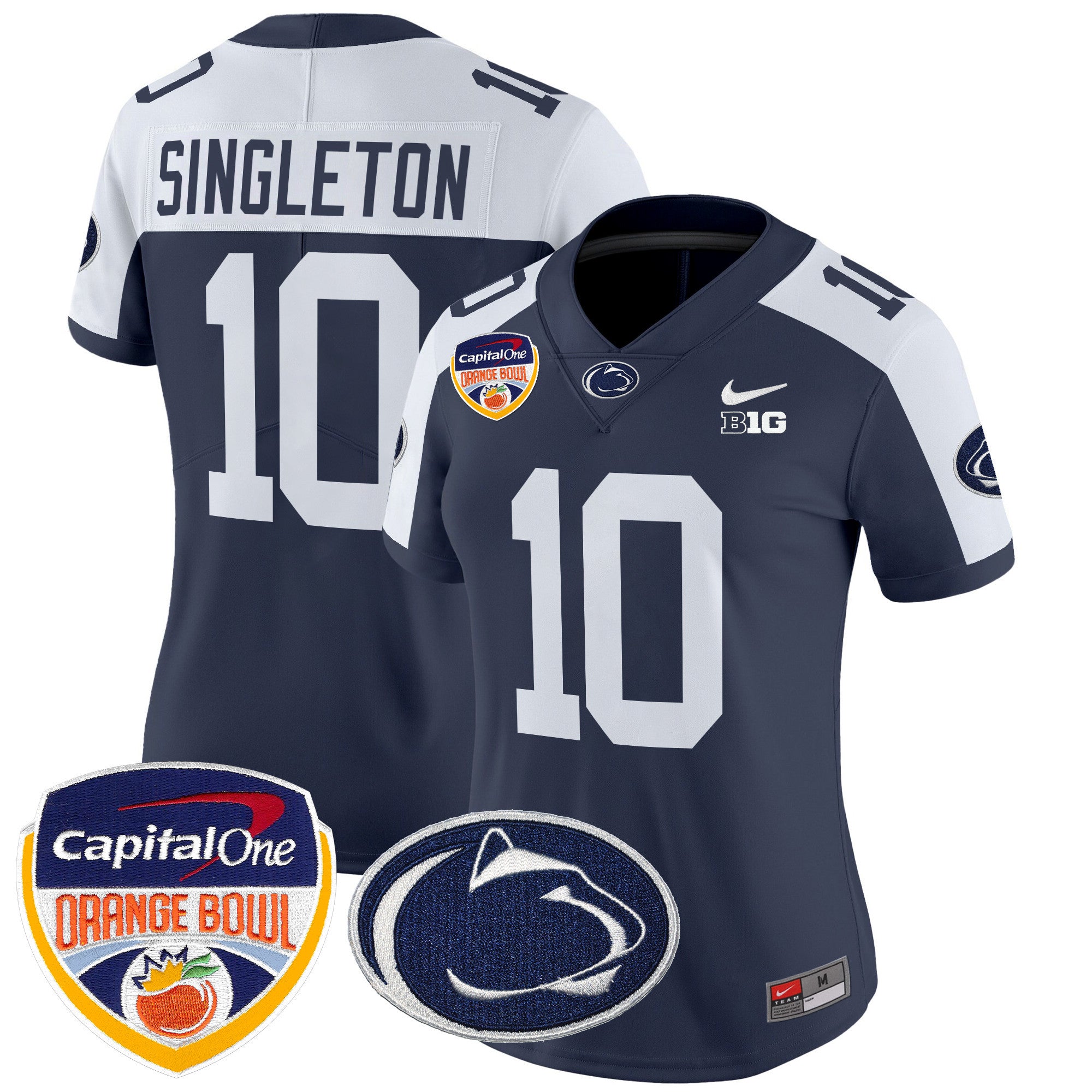 Women's Penn State Nittany Lions Orange Bowl Patch Vapor Limited Jersey V2 - All Stitched